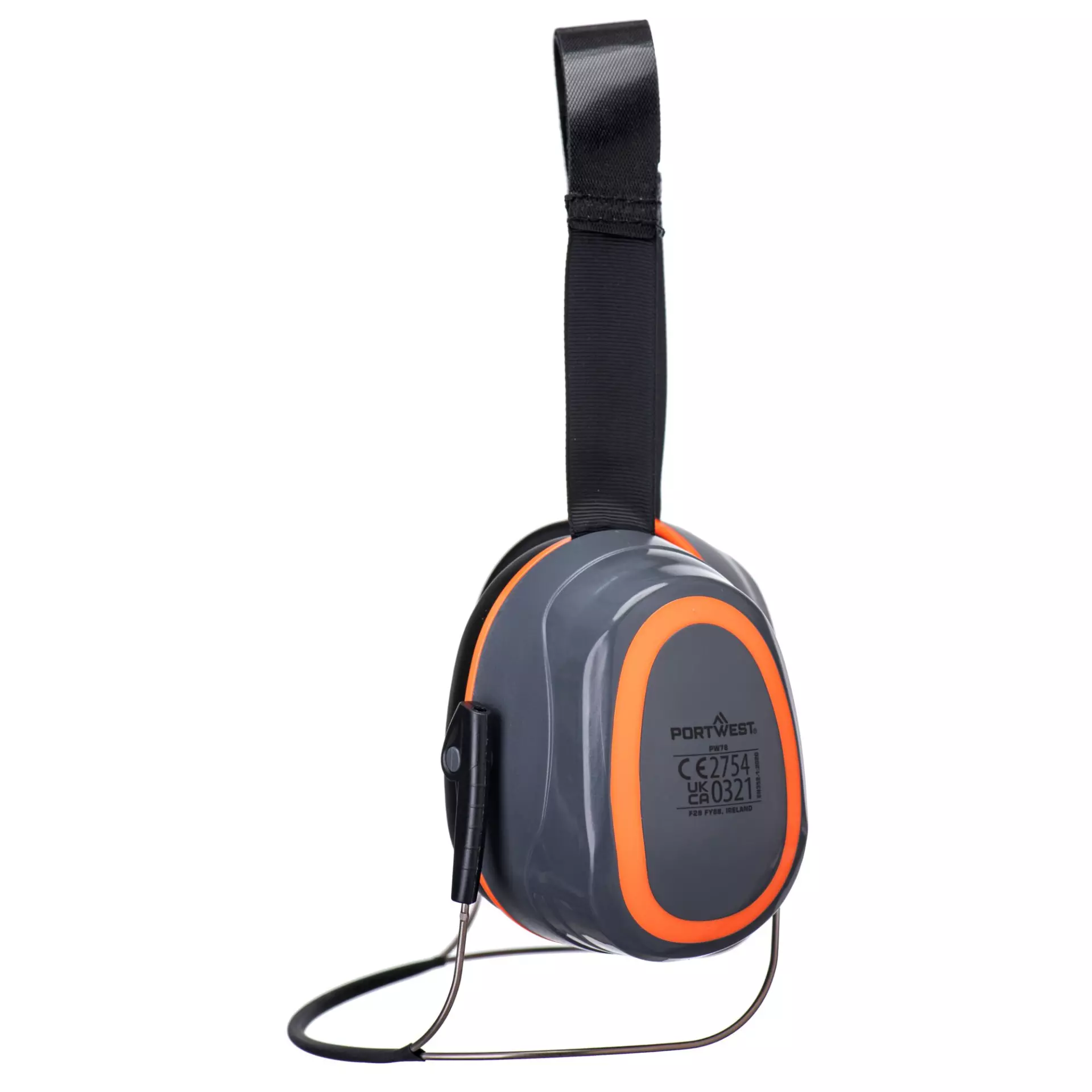 Portwest PW78GOR, HV Extreme Ear Defenders Neckband, Grey/Orange, image 2