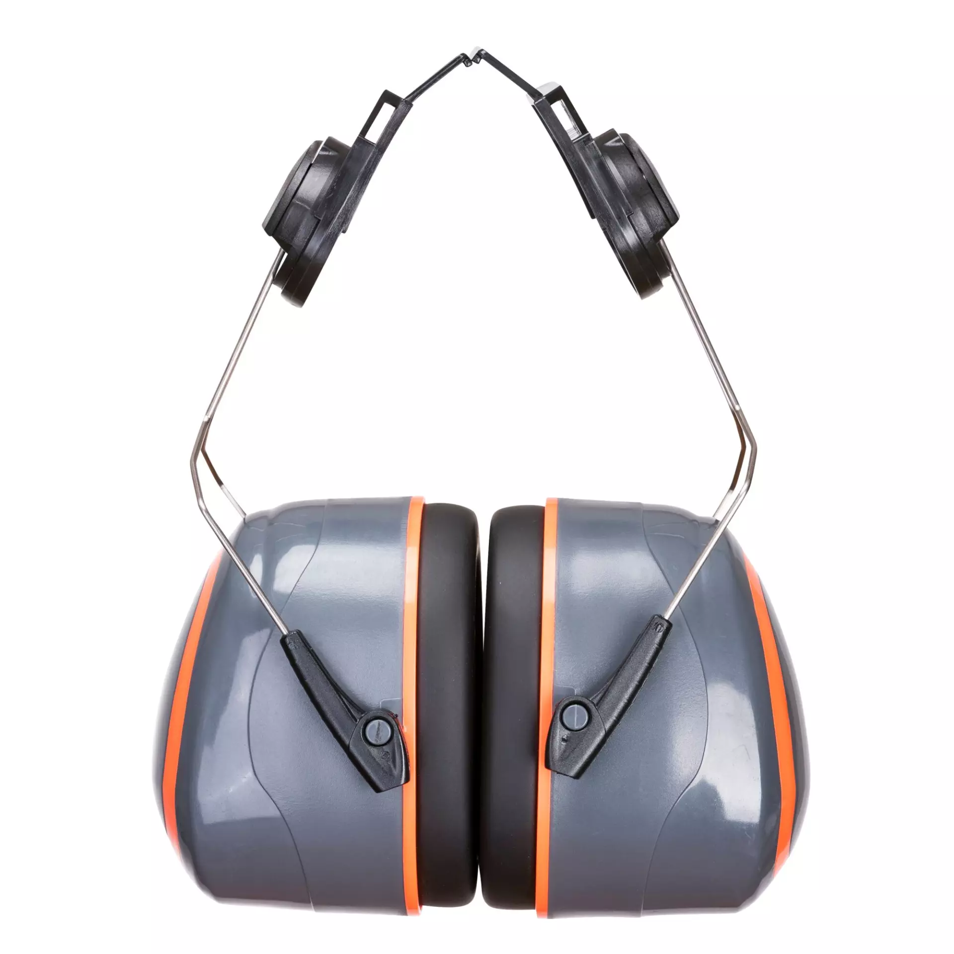 Portwest PW62GOR, HV Extreme Ear Defenders High Clip-On, Grey/Orange
