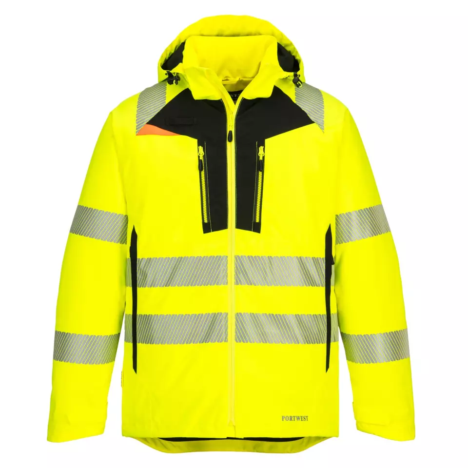 Portwest DX461YBR, DX4 Hi-Vis Winterjacke, Gelb/Schwarz, image 1, gallery thumbnail