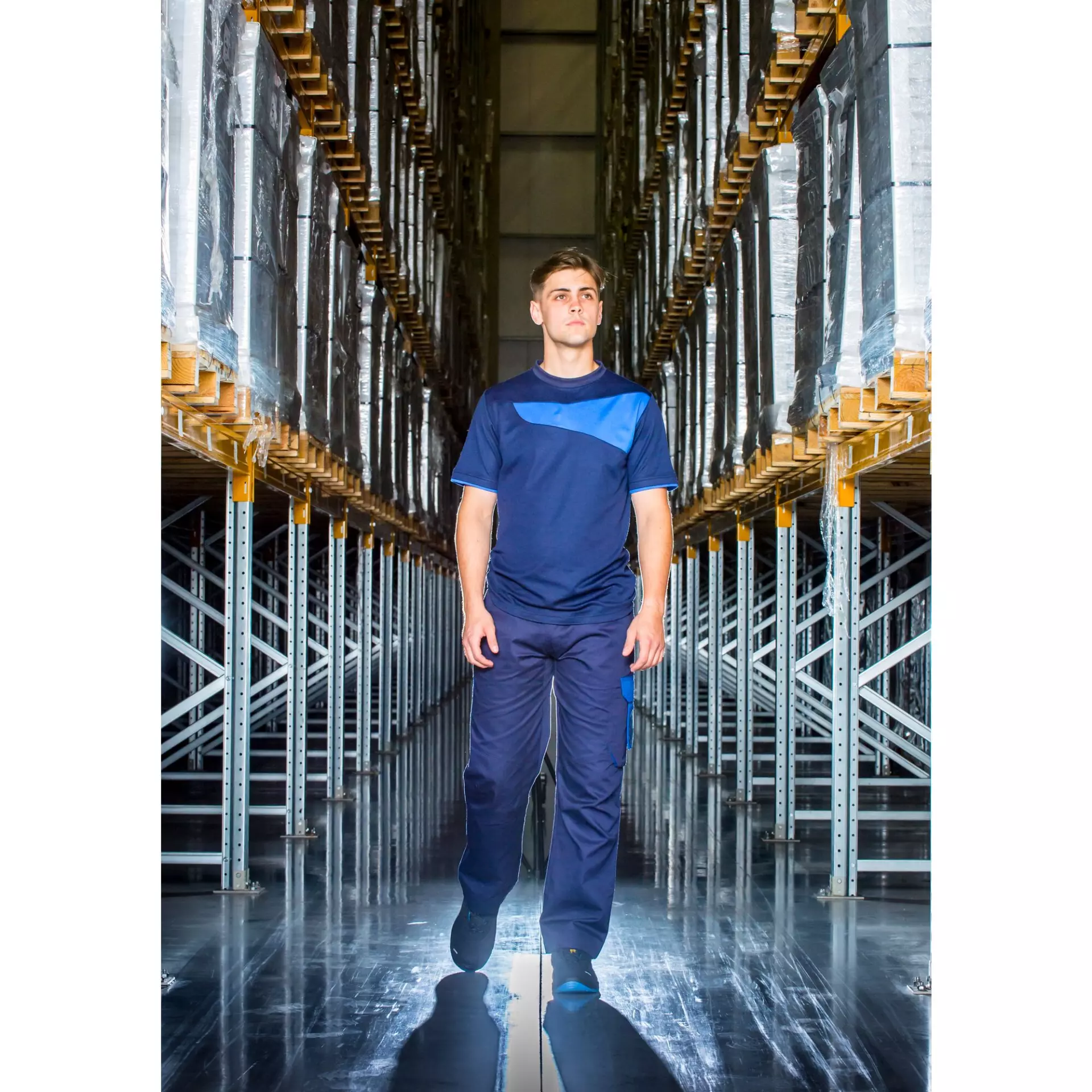 Portwest PW211BZR, PW2 Cotton Comfort T-Shirt S/S, Black/Zoom Grey, image 4