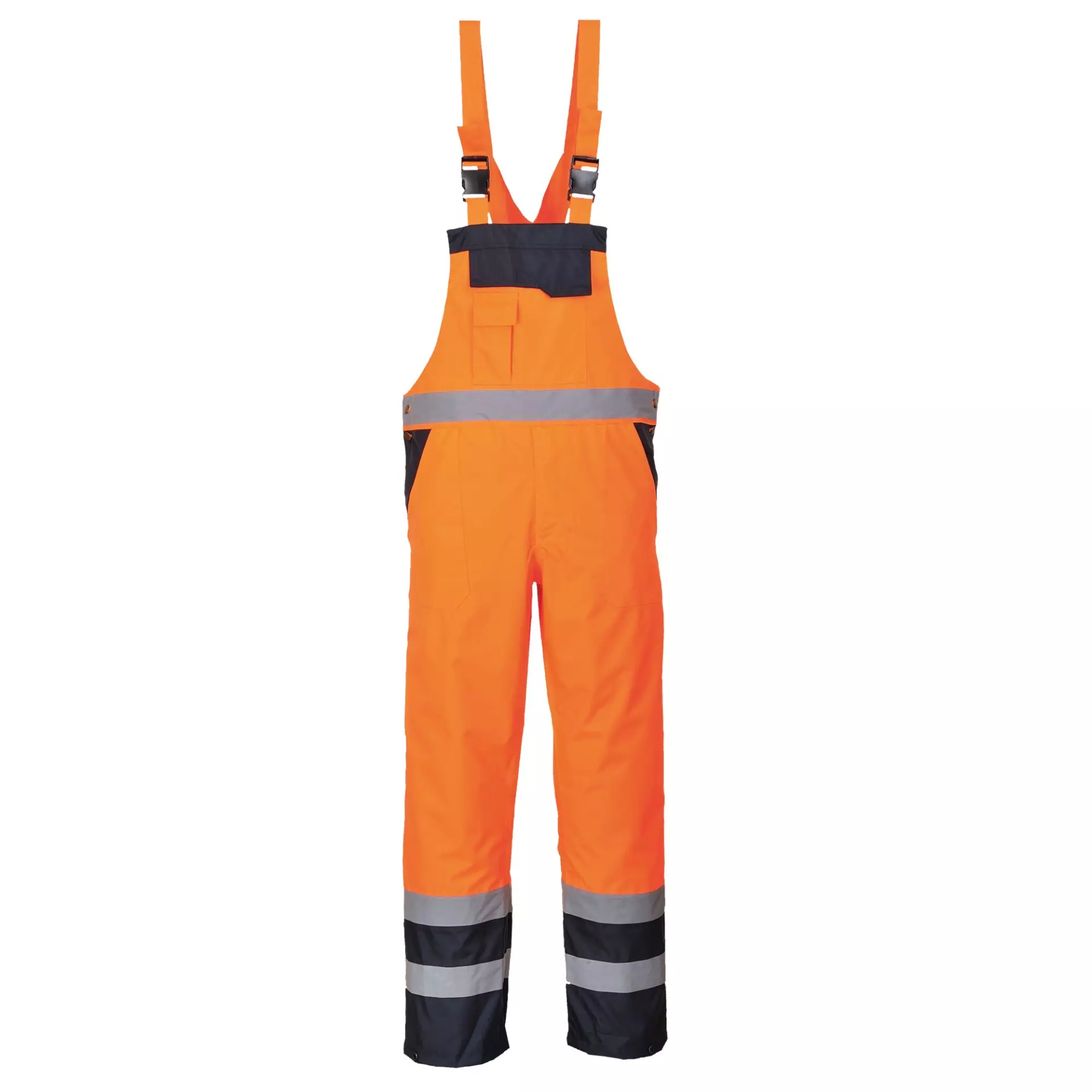 Portwest S489ORR, Hi-Vis Contrast Winter Bib and Brace, Orange, image 1