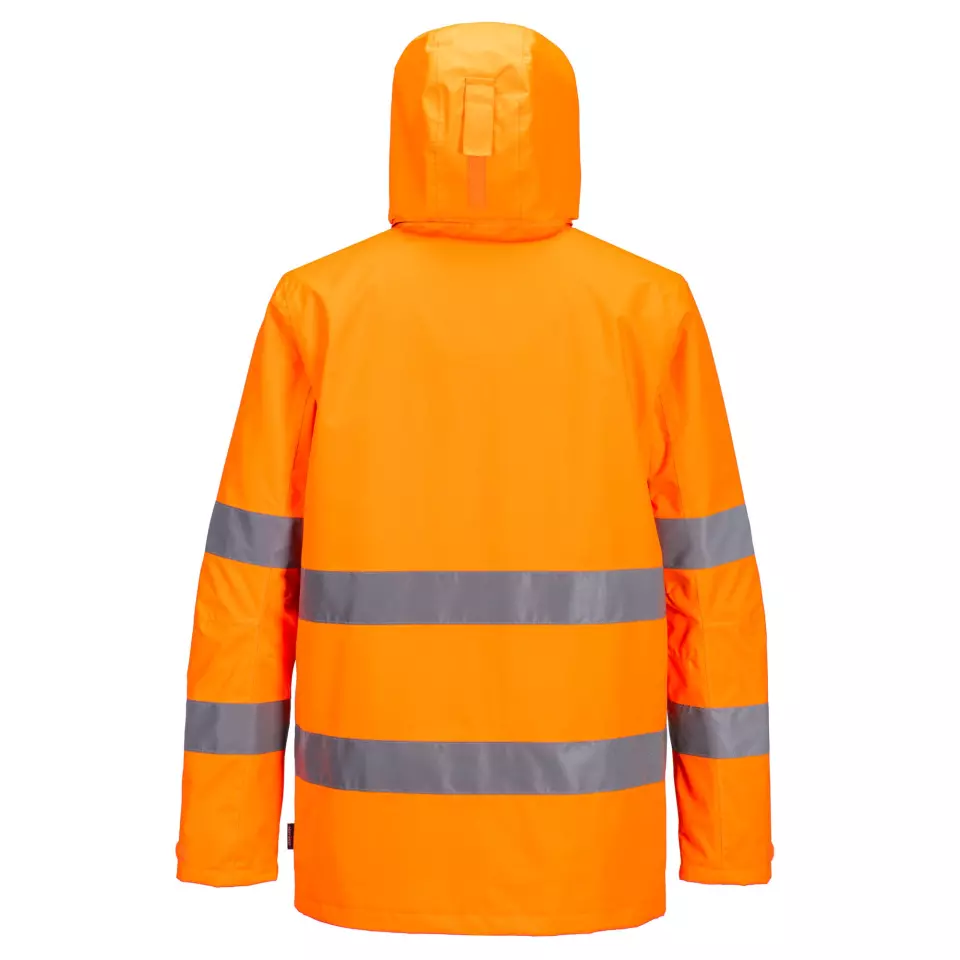 Portwest PW265OBR, PW2 Hi-Vis Rain Jacket, Orange/Black, image 2, gallery thumbnail