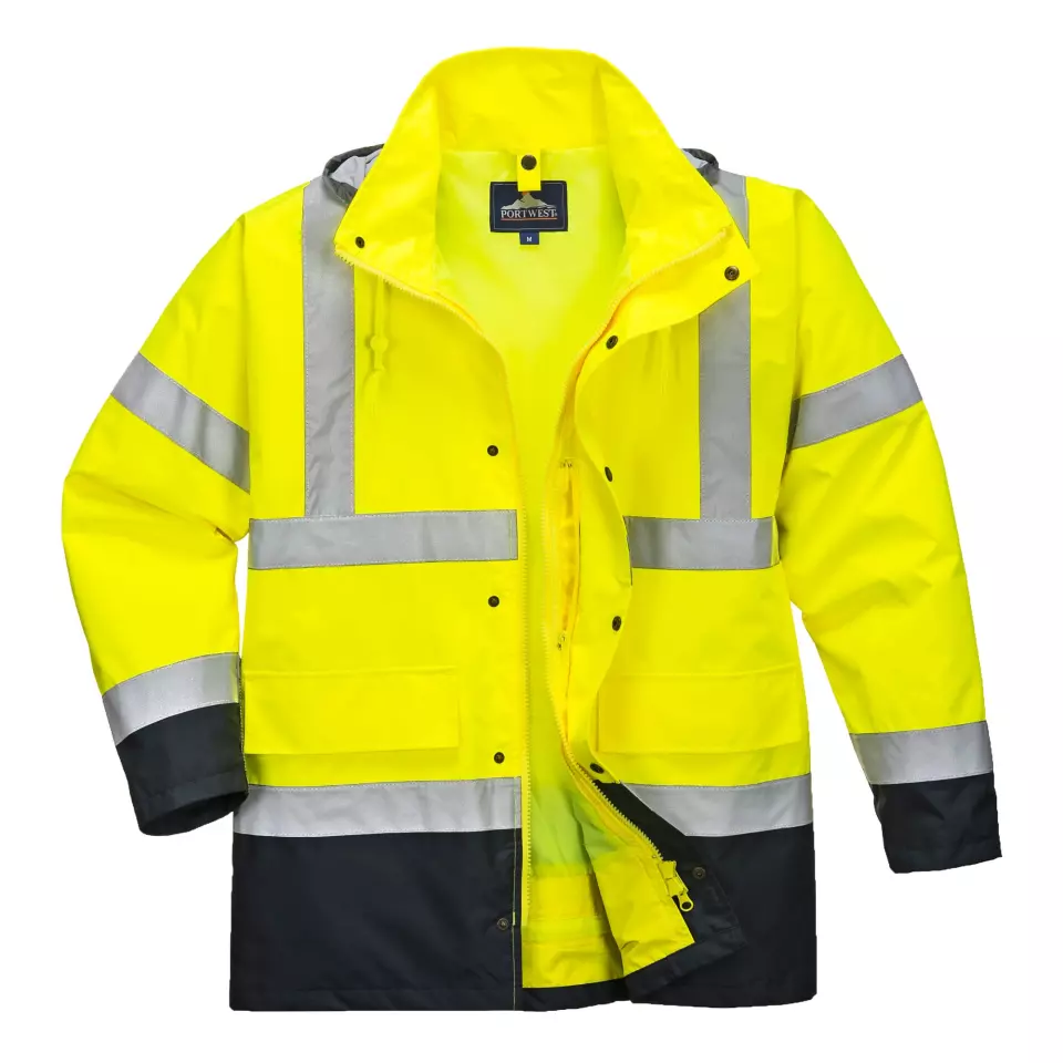 Portwest S471YNR, Warnschutz 4-in-1 Kontrast Verkehrsjacke, Gelb/Marine, image 3, gallery thumbnail