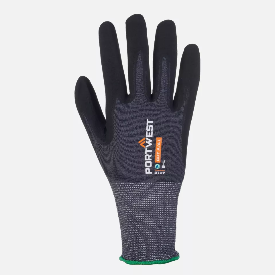 Portwest AP12G8R, SG Grip15 Eco Nitrile Glove, Grey/Black, image 1, gallery thumbnail
