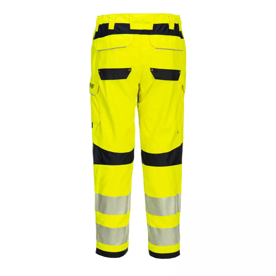 Portwest FR409YBR, PW3 FR Modaflame Hi-Vis Women's Work Trousers, Yellow/Black, image 2, gallery thumbnail