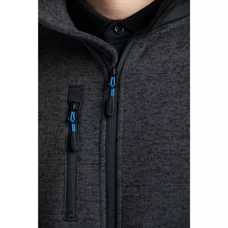 Portwest T830GMR, KX3 Performance Fleece, Grey Marl, image 10, gallery thumbnail