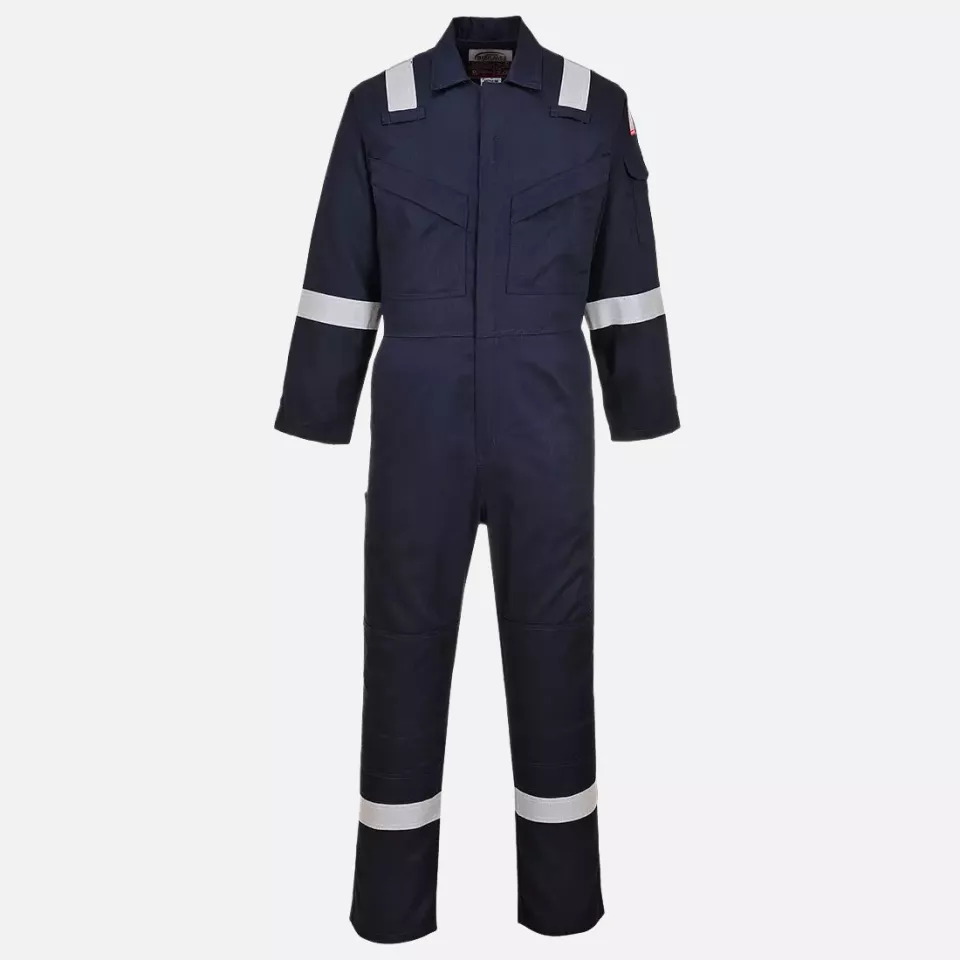 Portwest FR28NAR, Bizflame Work Light Weight Anti-Static FR Coverall 280g, Navy, image 1, gallery thumbnail