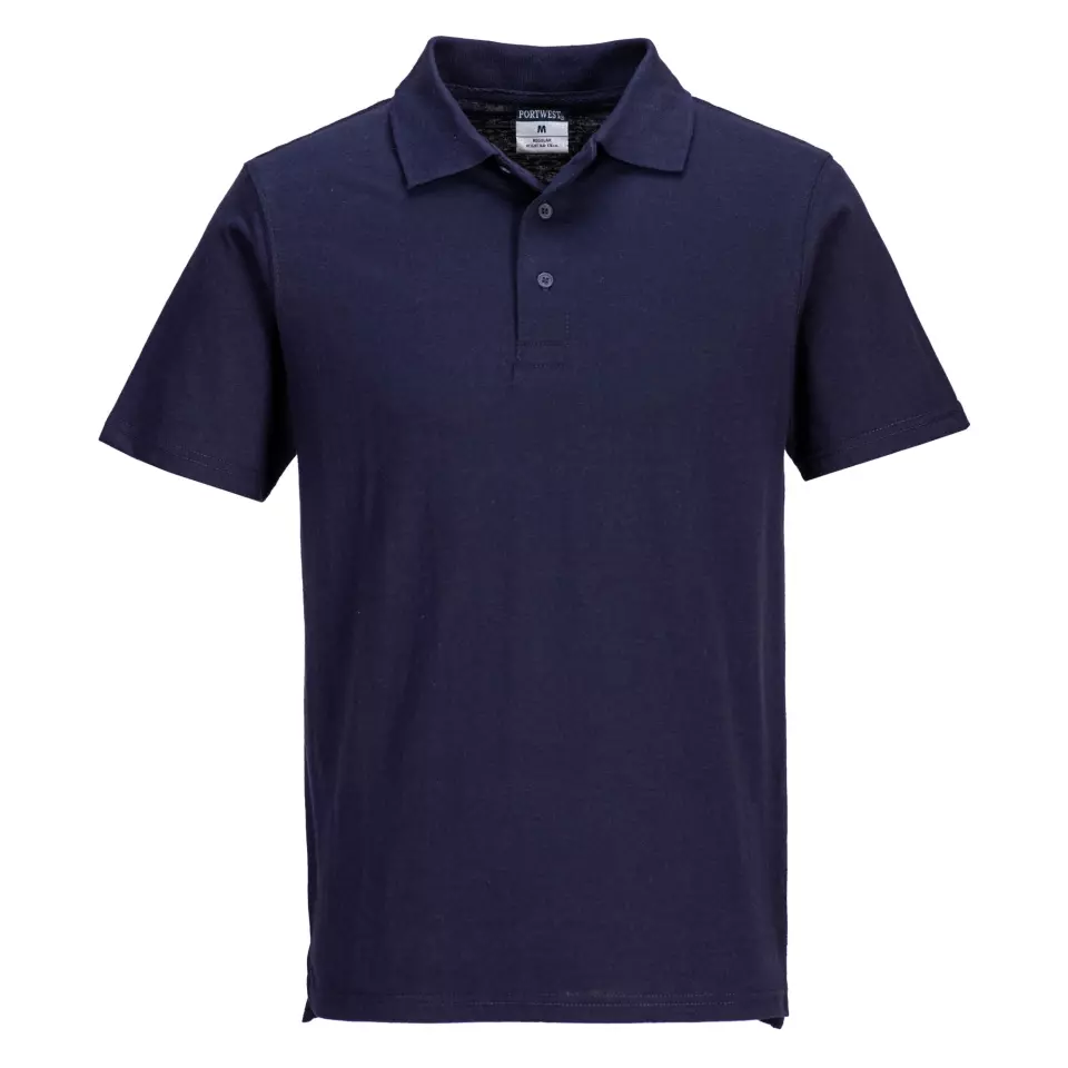 Portwest L210NAR, Lightweight Jersey Polo Shirt, Navy, image 1, gallery thumbnail
