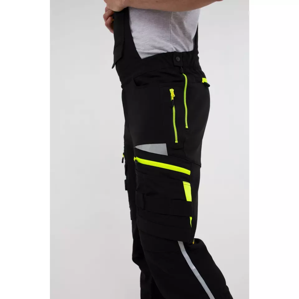 Portwest DX441BKR, DX4 Work Bib and Brace, Black, image 10, gallery thumbnail