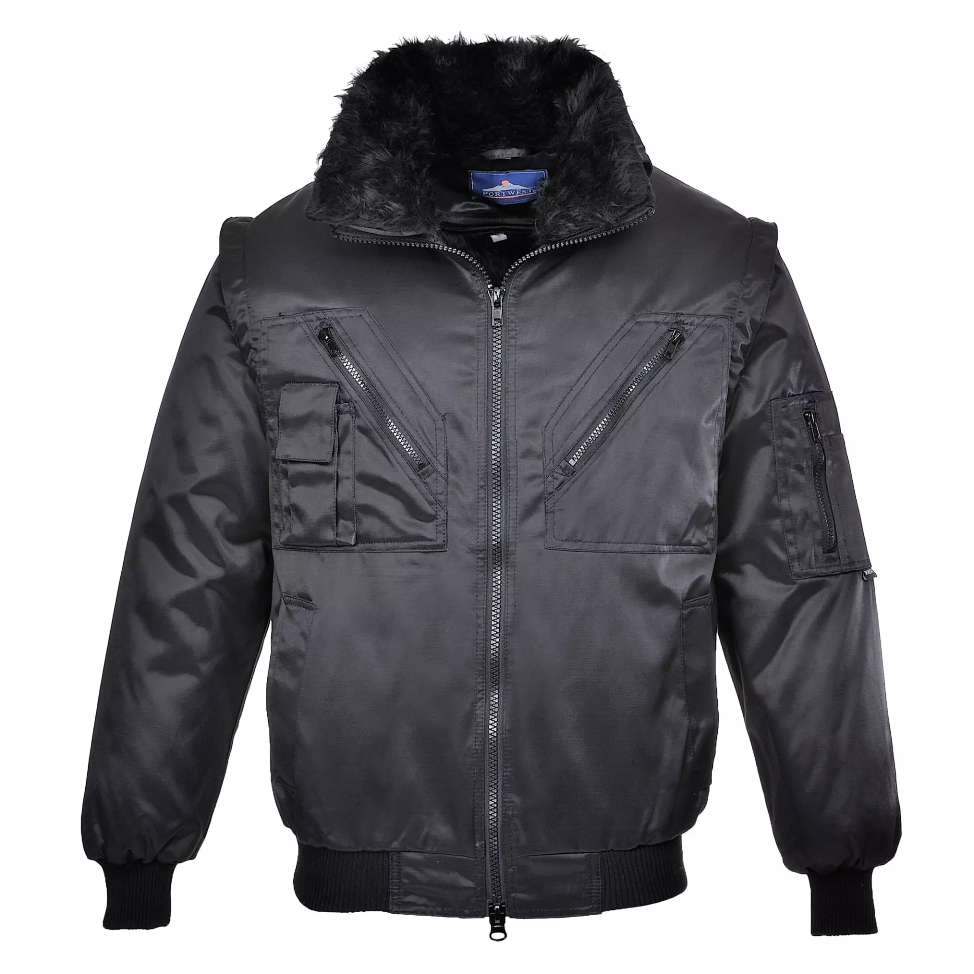 Portwest PJ10BKR, Pilotenjacke, Schwarz, image 1