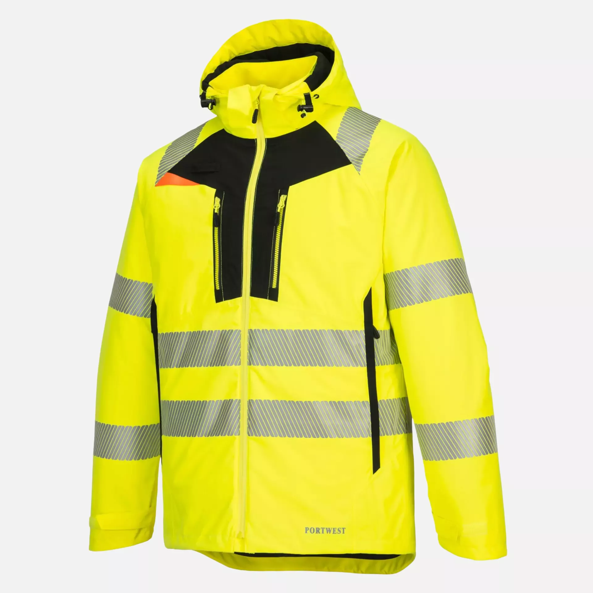 Portwest DX461YBR, DX4 Hi-Vis Winter Jacket, Yellow/Black, image 7