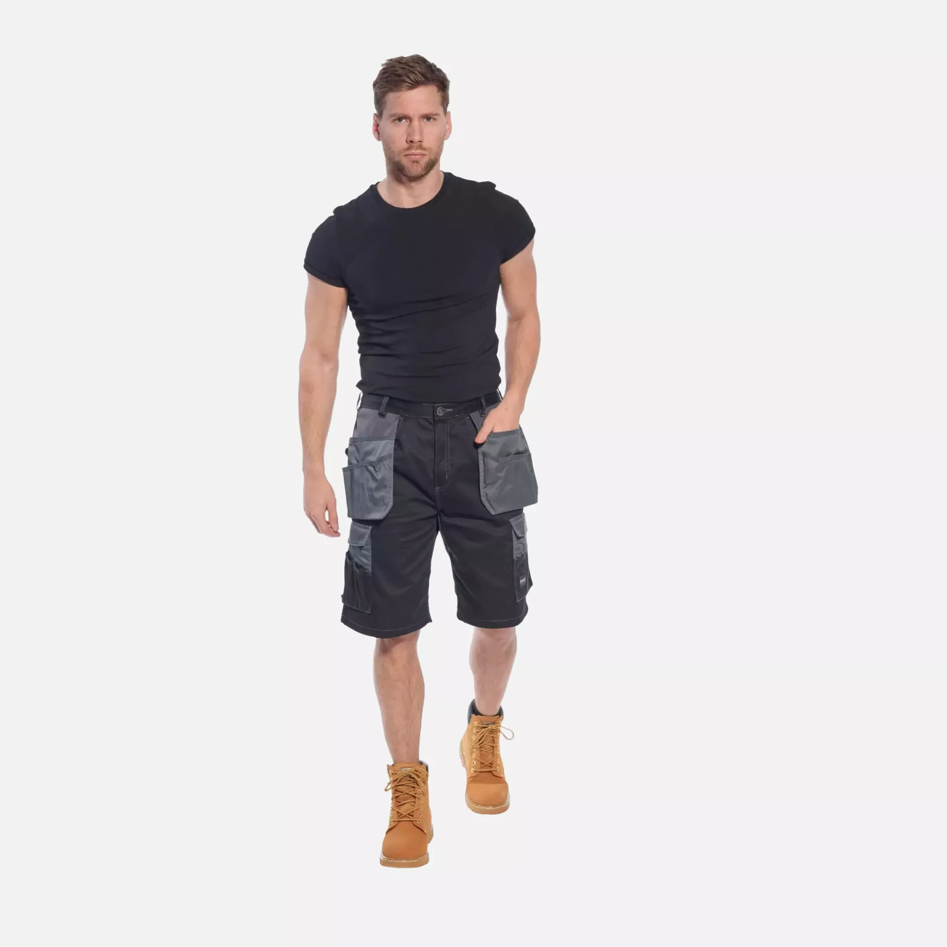 Portwest KS18BZR, Granite Holster Shorts, Black/Zoom Grey, image 3