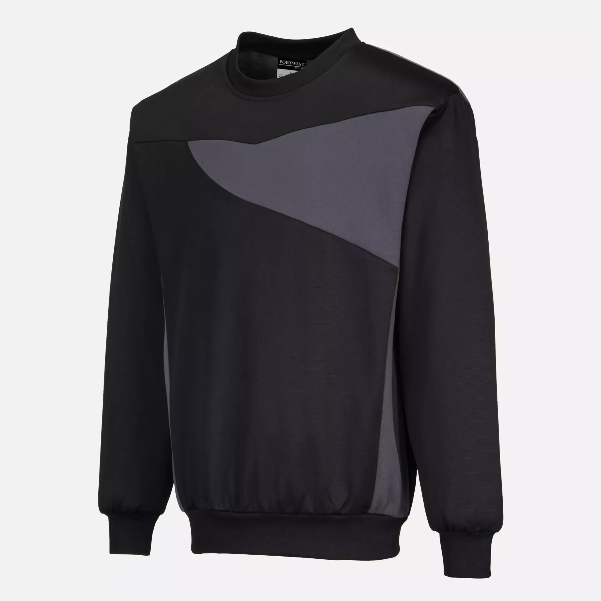 Portwest PW273BZR, PW2 Sweatshirt, Black/Zoom Grey, image 3