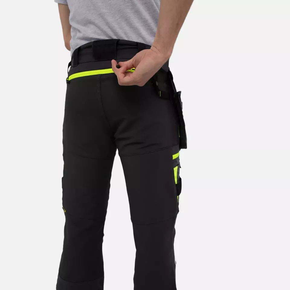 Portwest DX440BKR, DX4 Detachable Holster Pocket Trousers, Black, image 7, gallery thumbnail
