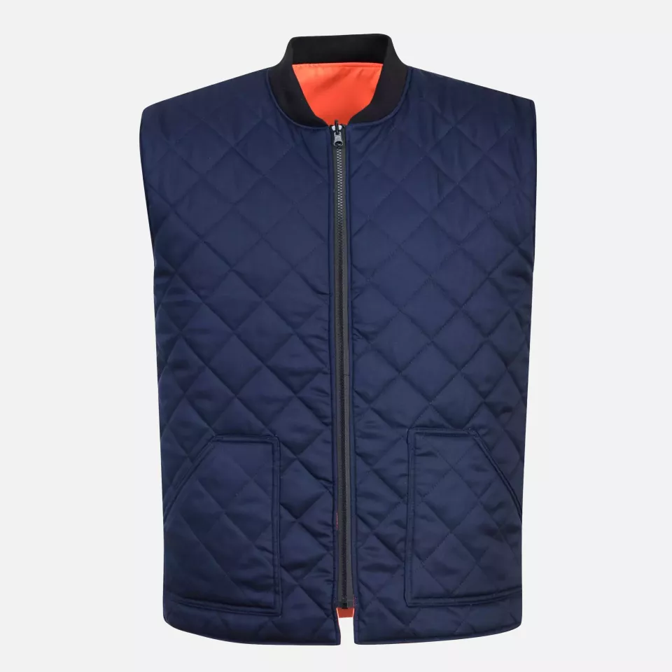 Portwest S469ORR, Hi-Vis Reversible Bodywarmer, Orange, image 3, gallery thumbnail