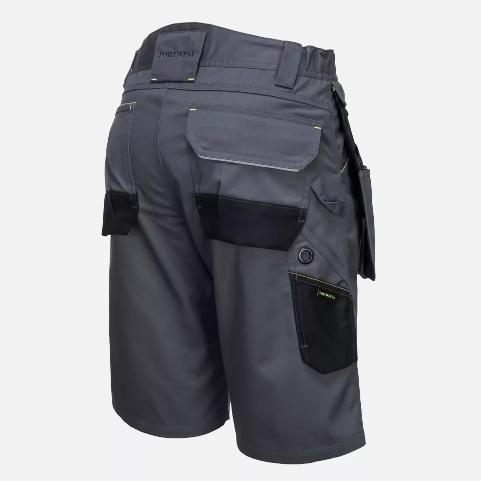 Portwest PW345ZBR, PW3 Holster Work Shorts, Zoom Grey/Black, image 4, gallery thumbnail