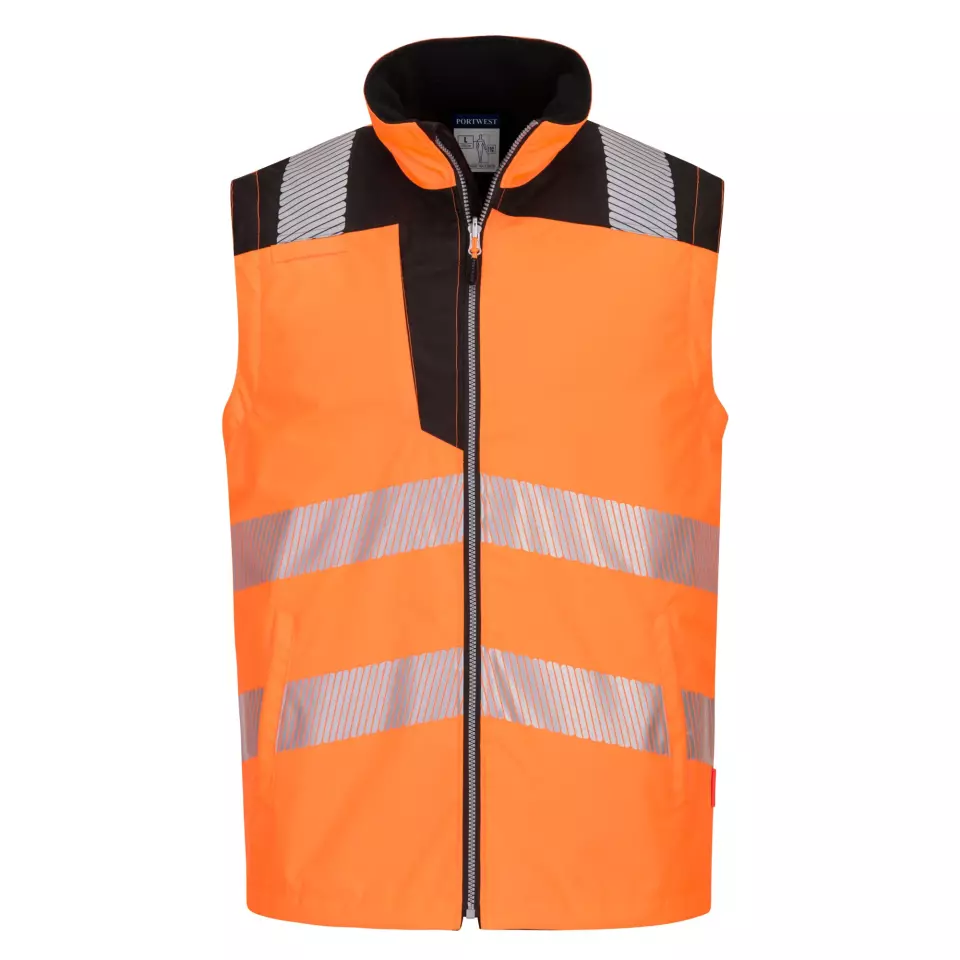 Portwest PW367OBR, PW3 Hi-Vis Breathable 5-in-1 Jacket, Orange/Black, image 6, gallery thumbnail