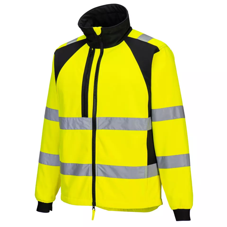 Portwest CD875YBR, WX2 Eco Hi-Vis Softshell (2L), Yellow/Black, image 3, gallery thumbnail