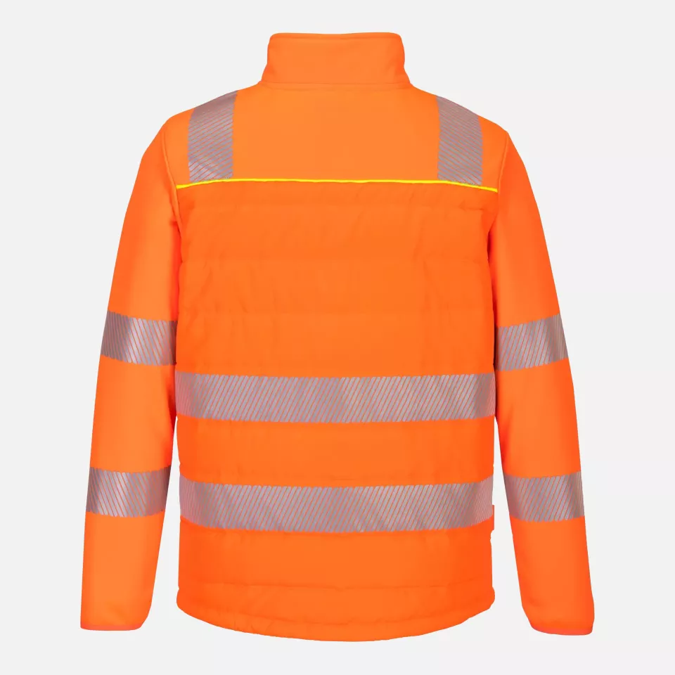 Portwest DX473OBR, DX4 Hi-Vis Hybrid Baffle Jacket, Orange/Black, image 2, gallery thumbnail