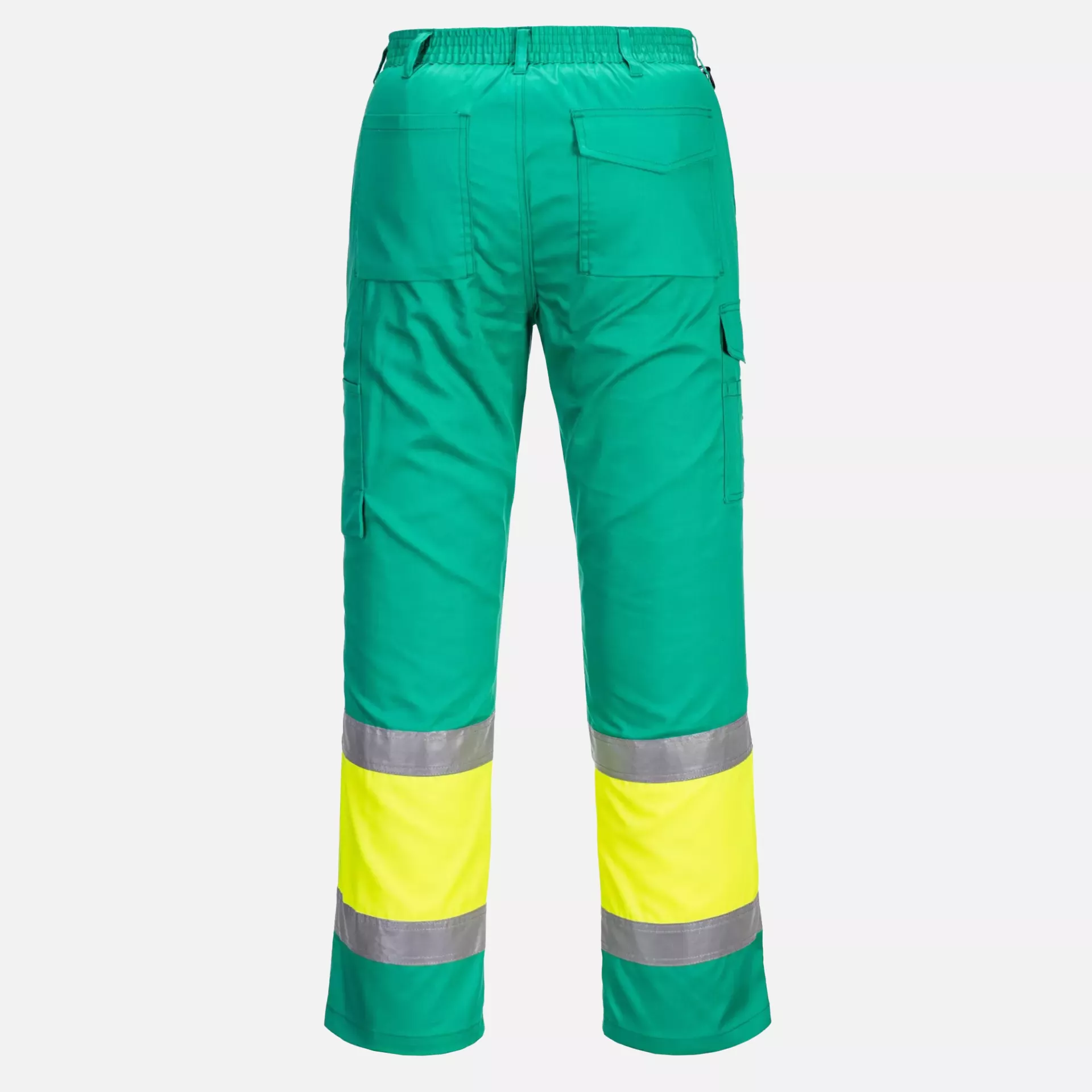 Portwest L049YTR, Leichte Warnschutz-Kontrast-Servicehose Klasse 1, Gelb/Petrol, image 2