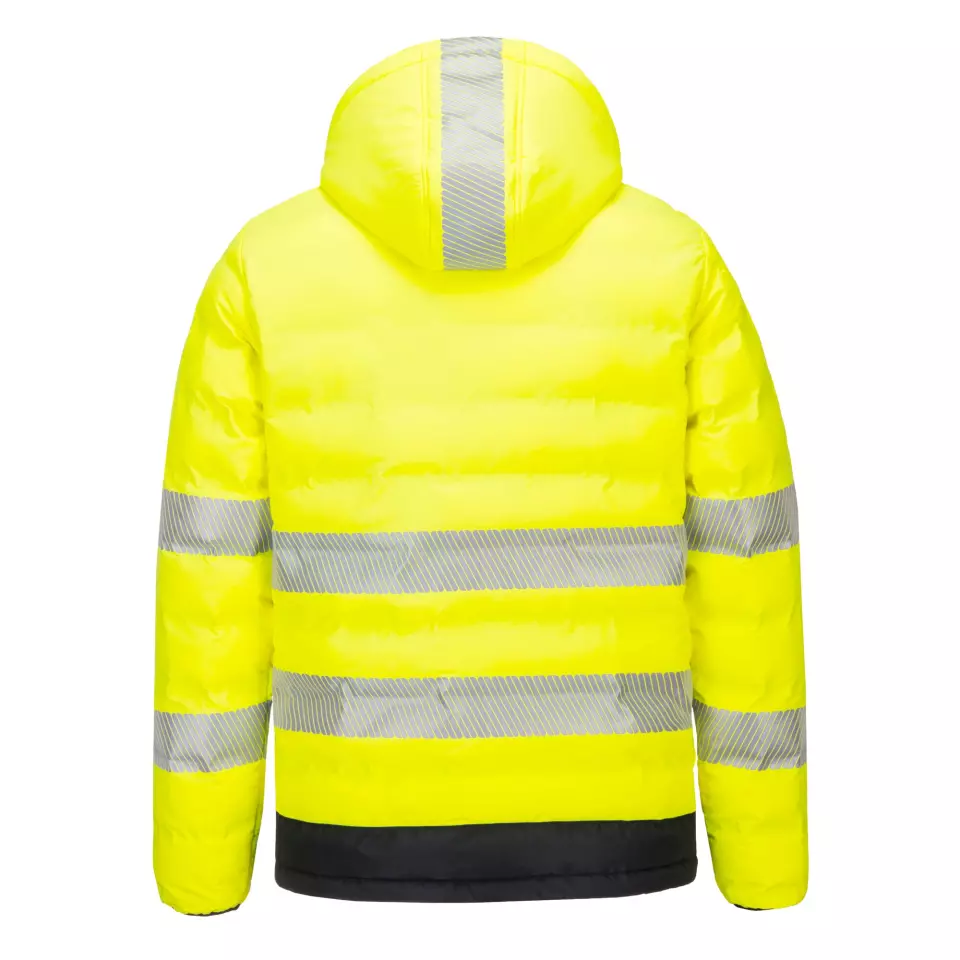 Portwest S548YBR, Hi-Vis Ultrasonic Heated Tunnel Jacket, Yellow/Black, image 2, gallery thumbnail
