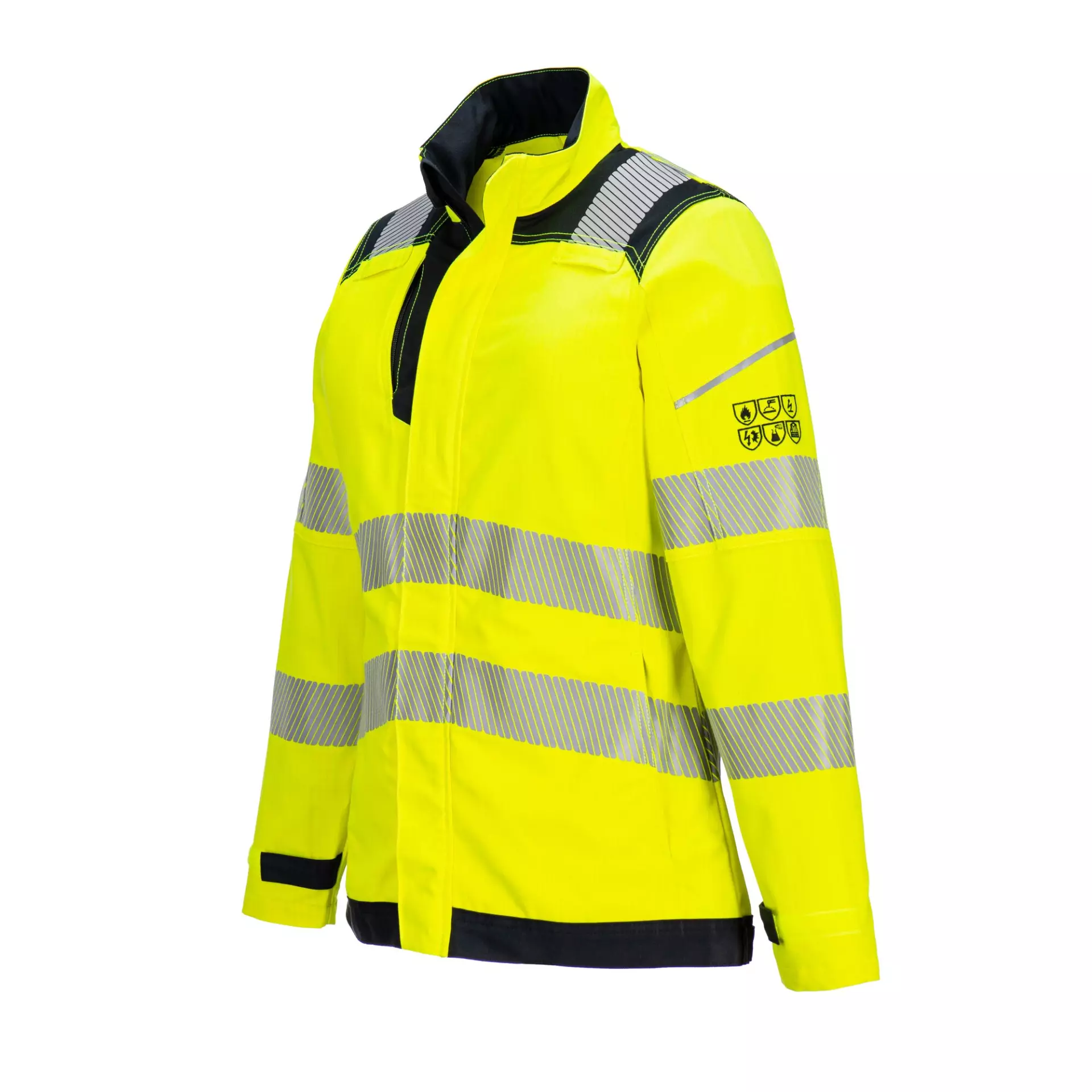 Portwest FR715YBR, PW3 FR Modaflame Hi-Vis Women's Work Jacket, Yellow/Black, image 3