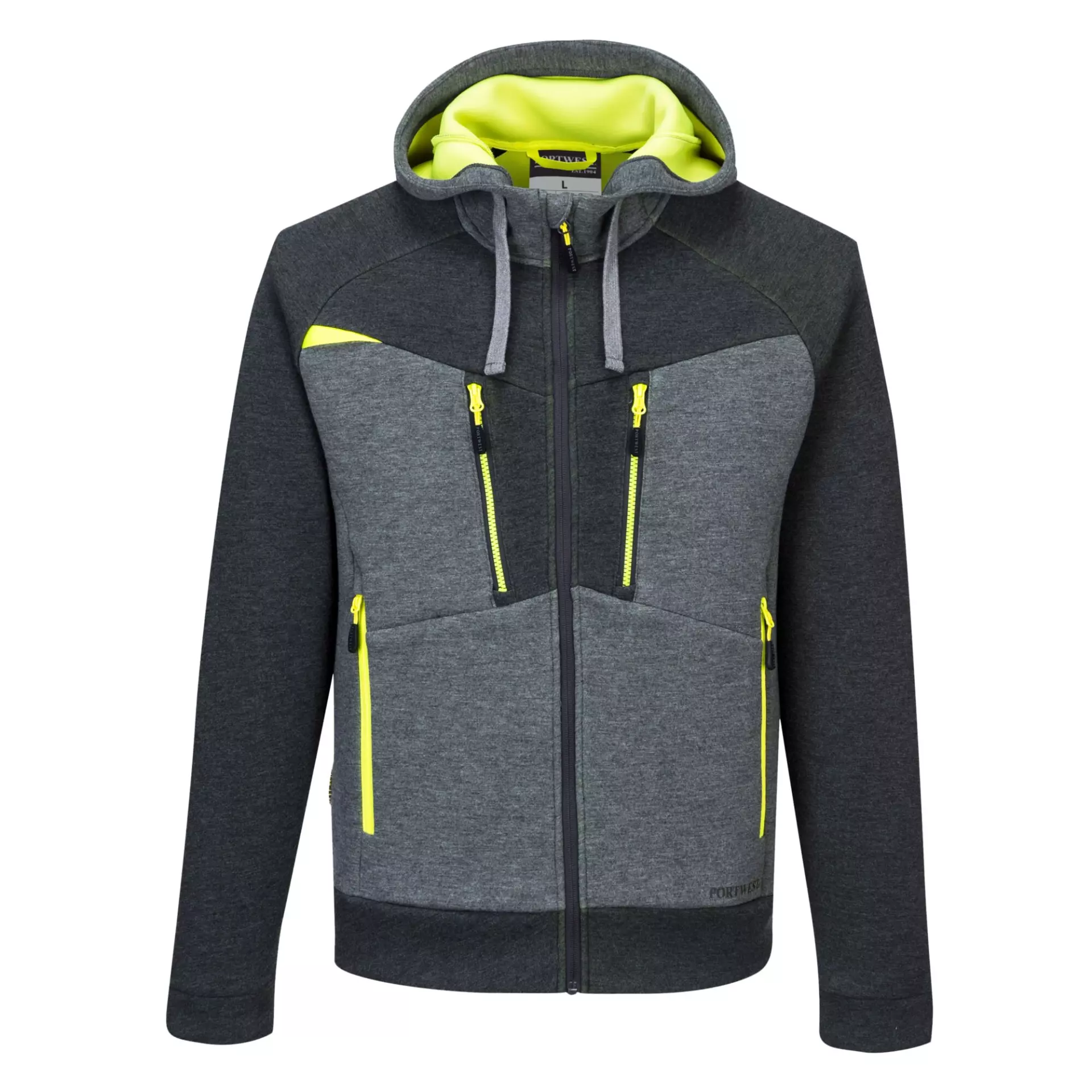 Portwest DX472MGR, DX4 Zipped Hoodie, Metal Grey, image 1