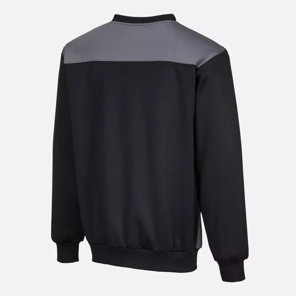 Portwest PW273BZR, PW2 Sweatshirt, Black/Zoom Grey, image 4, gallery thumbnail