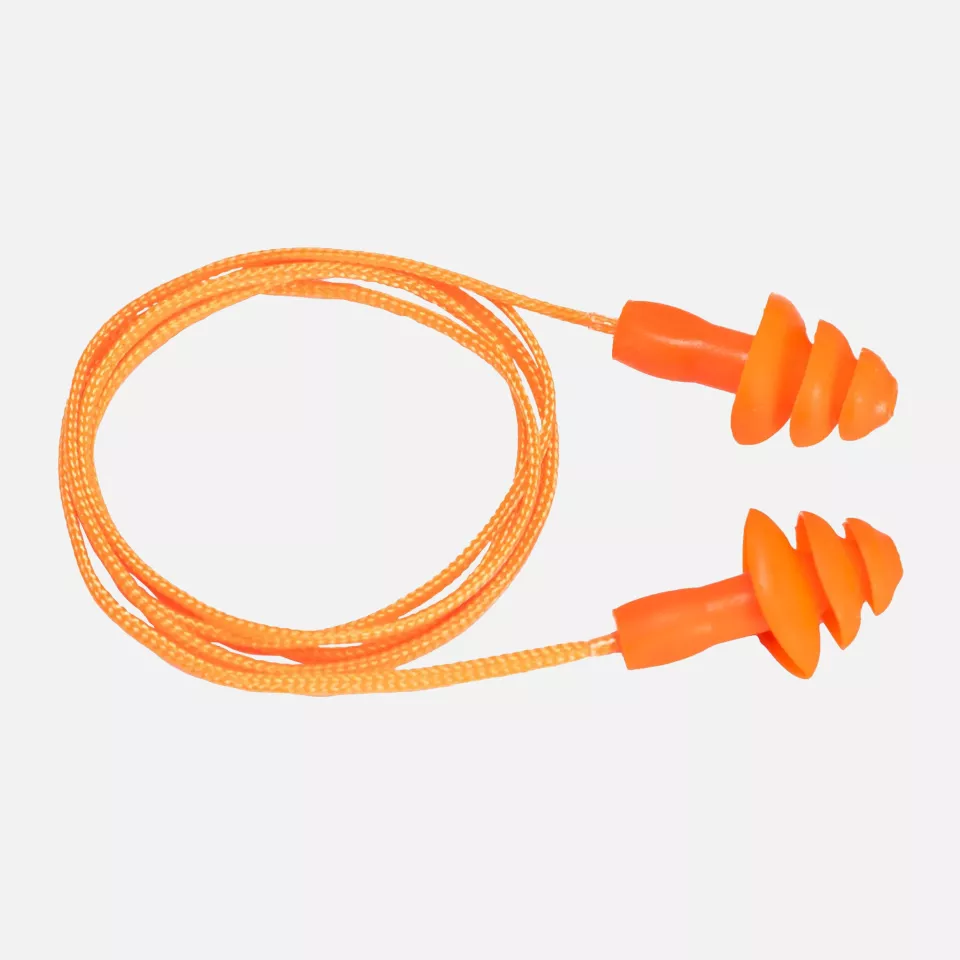 Portwest EP04ORR, Reusable Corded TPR Ear Plugs, Orange, image 1, gallery thumbnail