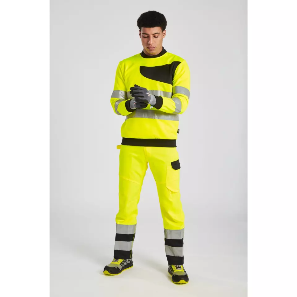 Portwest PW277OBR, PW2 Hi-Vis Sweatshirt, Orange/Black, image 6, gallery thumbnail