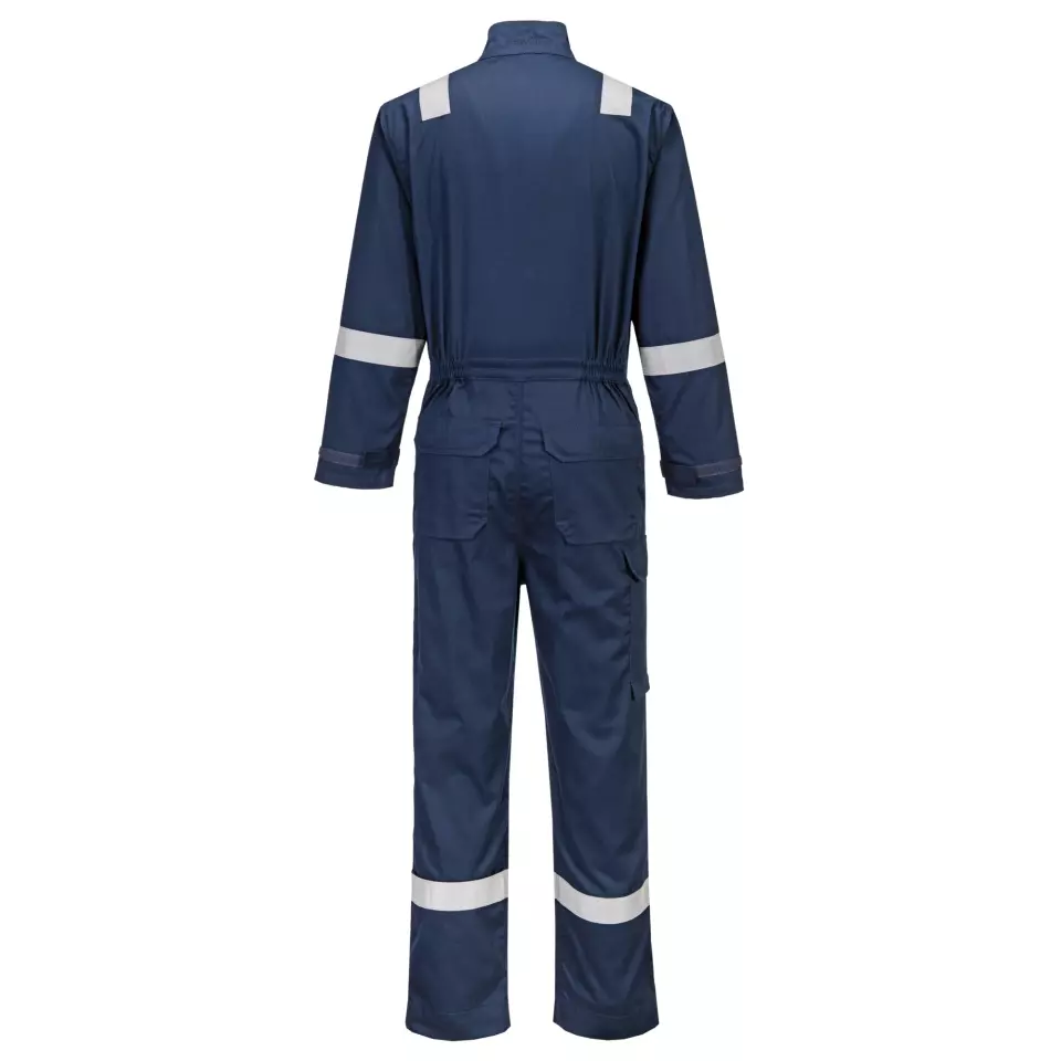 Portwest FR513NAR, Bizflame Work chemikalienbeständiger, flammhemmender Overall, Marine, image 3, gallery thumbnail