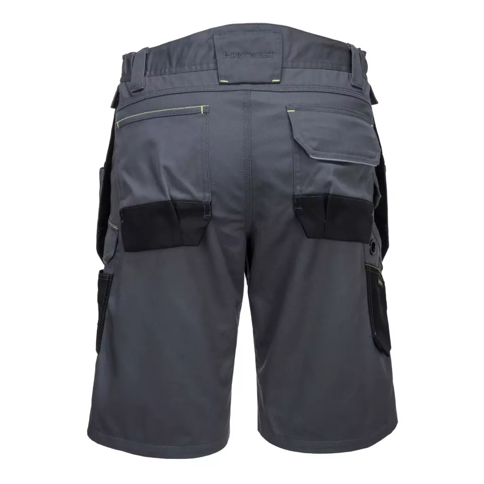 Portwest PW345ZBR, PW3 Holster Work Shorts, Zoom Grey/Black, image 2, gallery thumbnail