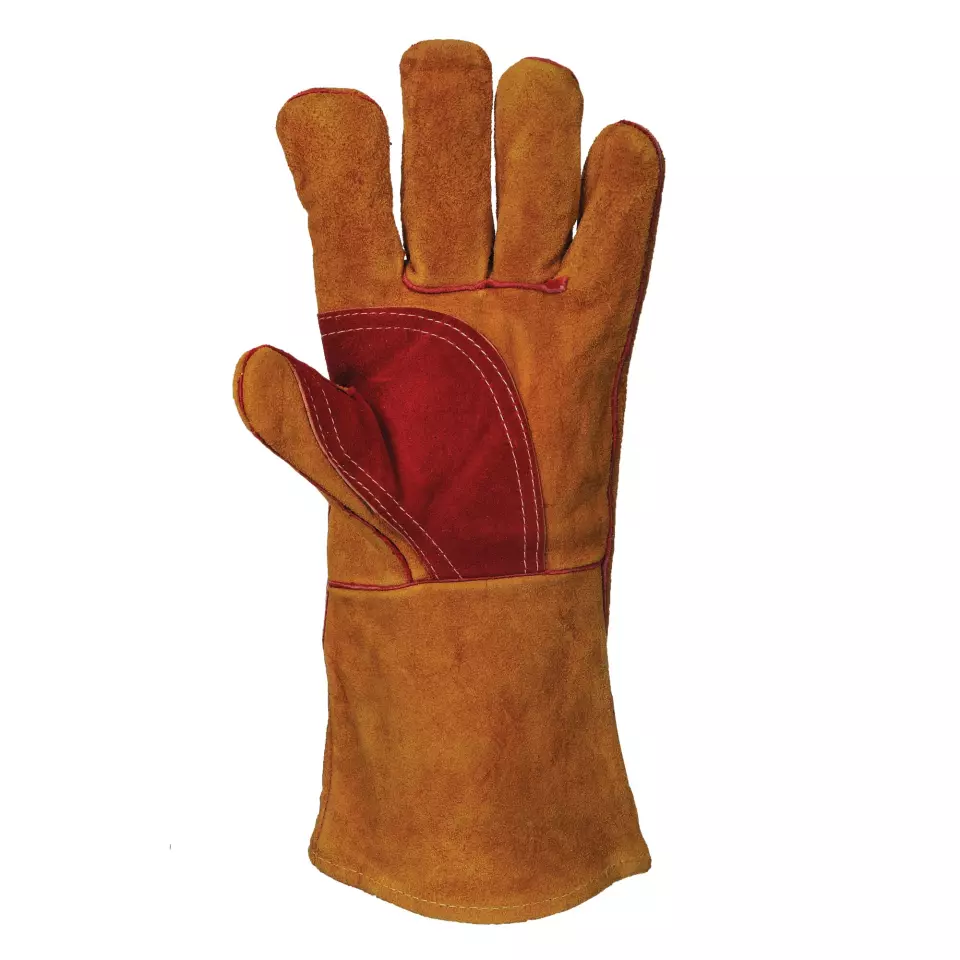 Portwest A530BRR, Reinforced Welding Gauntlet, Brown, image 2, gallery thumbnail