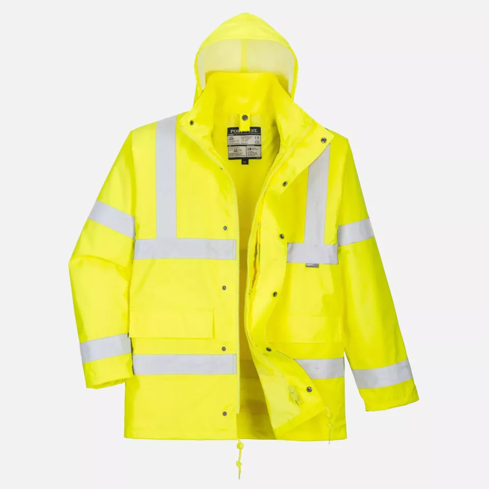 Portwest S468YER, Hi-Vis 4-in-1 Traffic Jacket, Yellow, image 1, gallery thumbnail