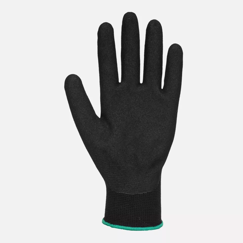 Portwest A335K8R, Dermi-Grip NPR15 Sandy Nitril-Handschuhe, Schwarz, image 2, gallery thumbnail