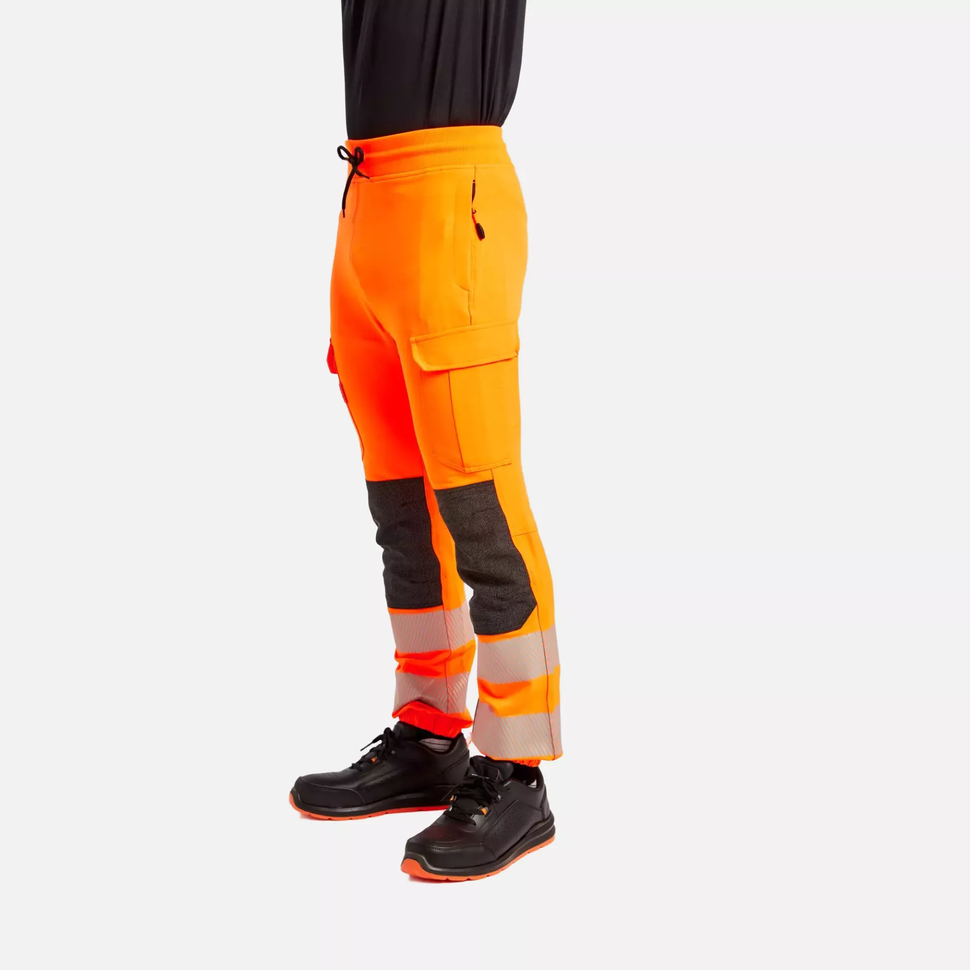Portwest KX346OBR, PW3 Hi-Vis Flexi Jogginghose, Orange/Schwarz, image 4