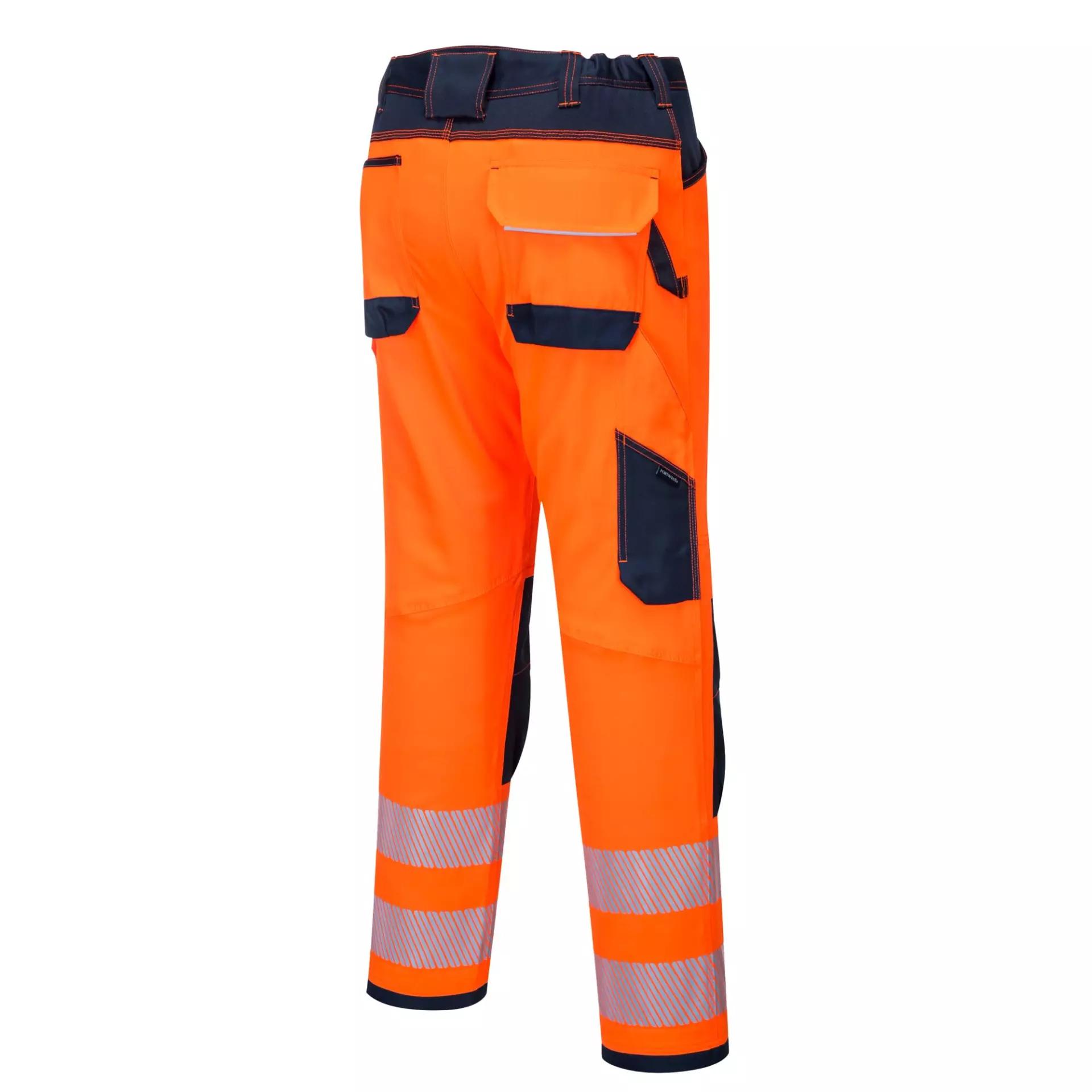 Portwest PW340ONR, PW3 Hi-Vis Work Trousers, Orange/Navy, image 2