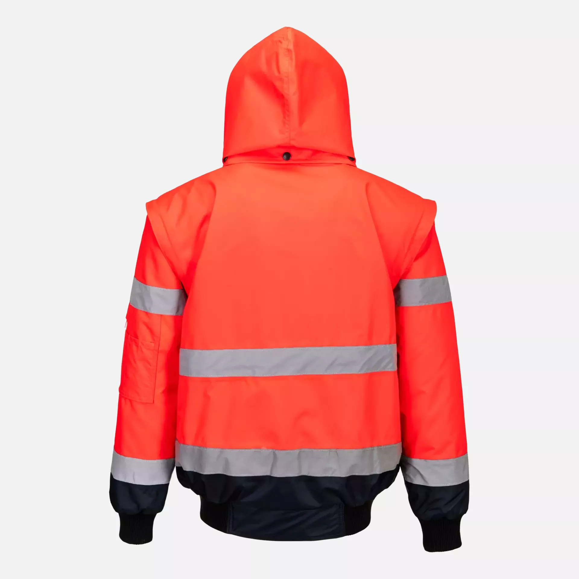 Portwest C465RNR, Hi-Vis 3-in-1 Contrast Bomber Jacket, Red/Navy, image 2