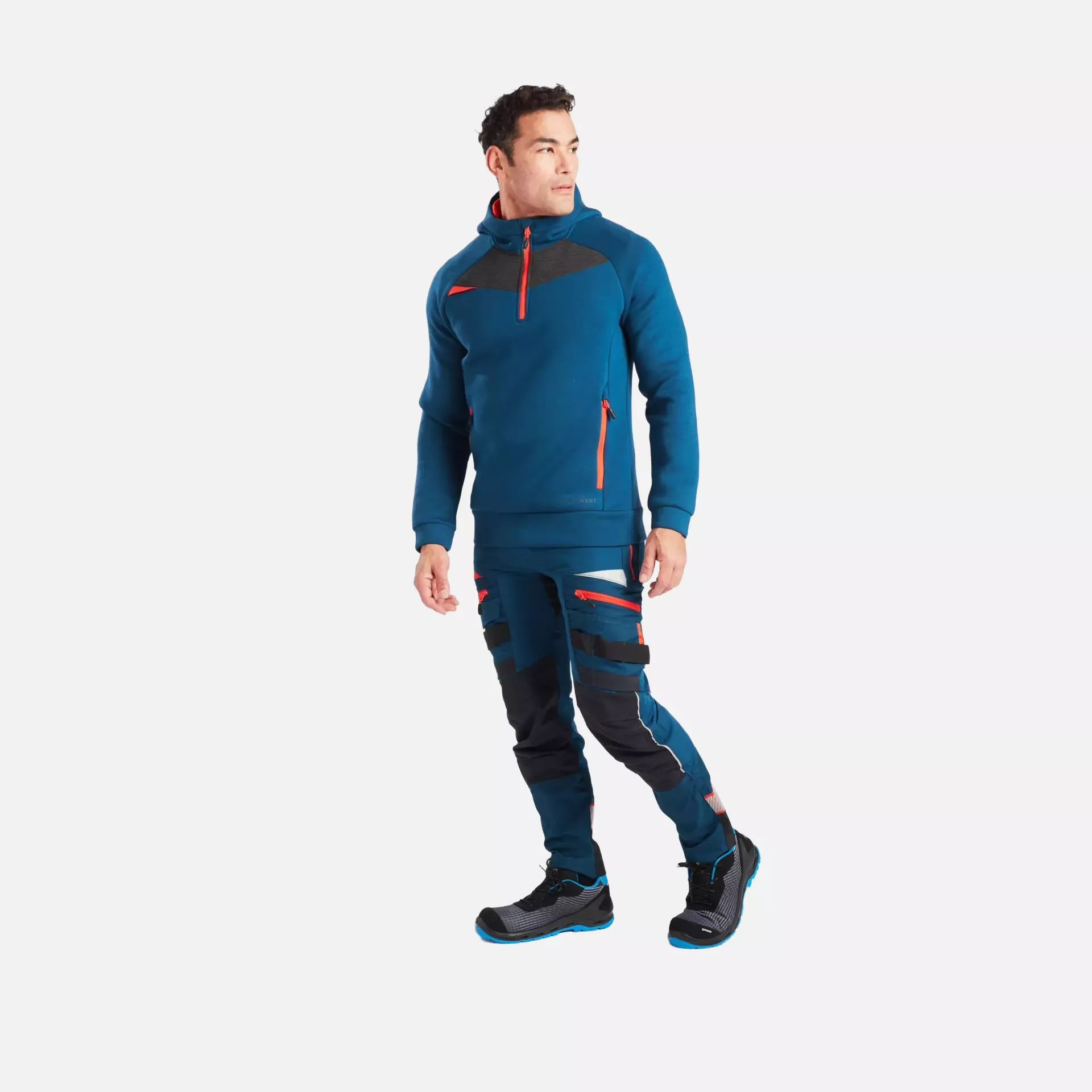Portwest DX467MBR, DX4 Hoodie mit kurzem Reißverschluss, Metro Blau, image 4