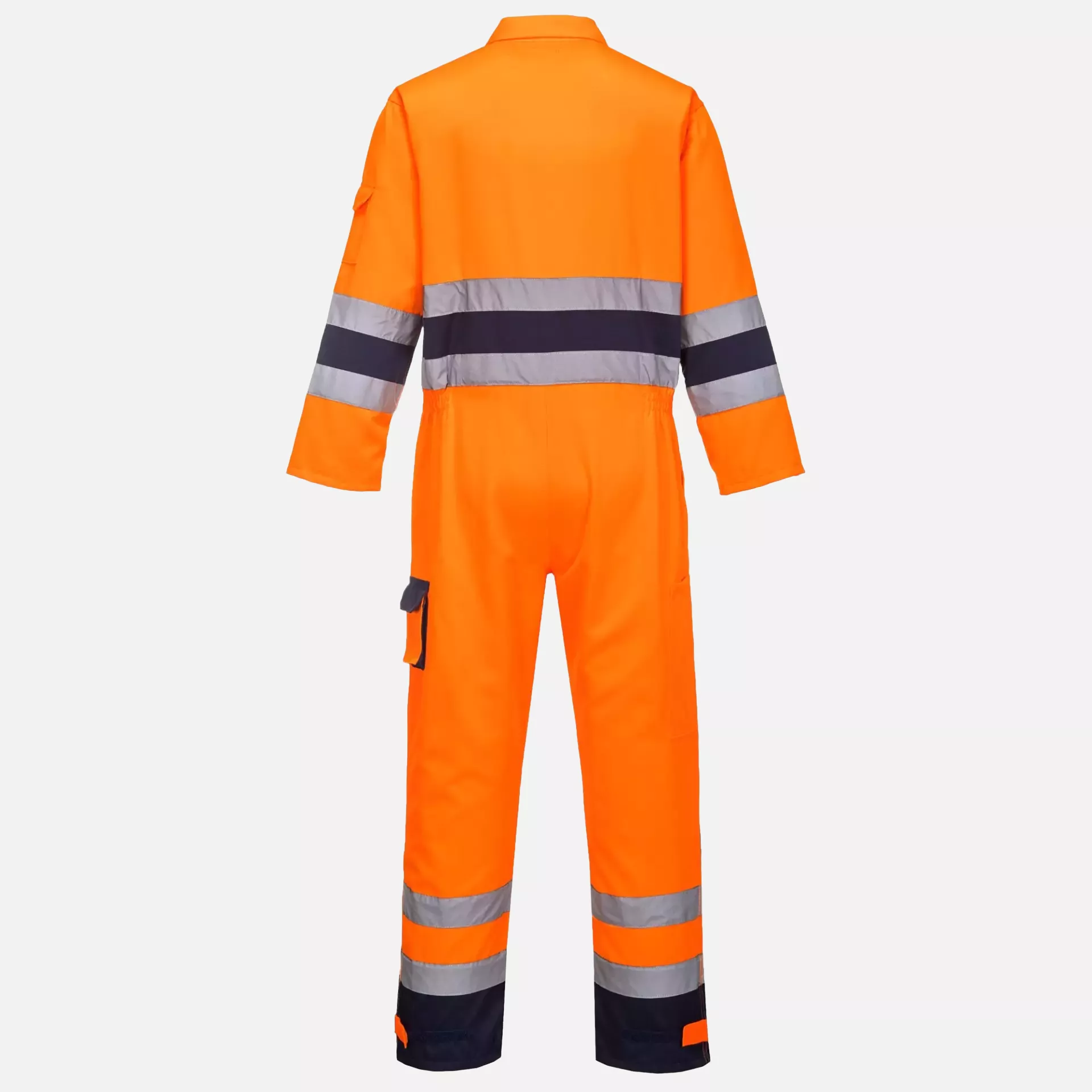 Portwest TX55ONR, Nantes Hi-Vis Contrast Work Coverall, Orange/Navy, image 2