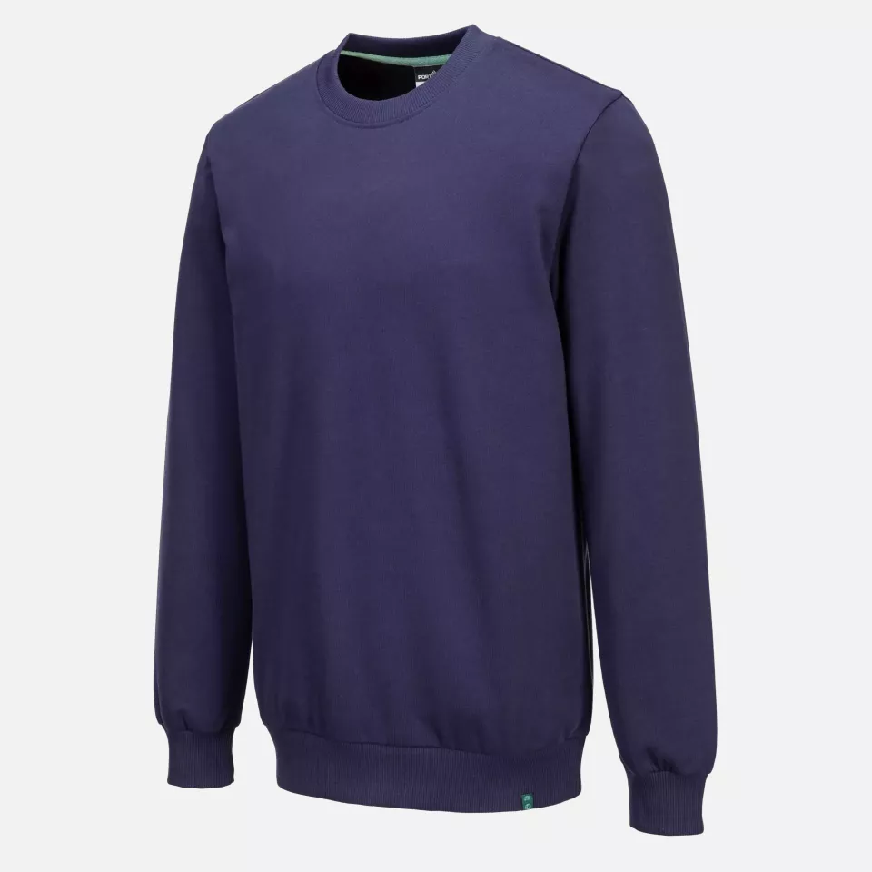 Portwest EC300NAR, Recycelbares Sweatshirt aus Bio-Baumwolle, Marine, image 3, gallery thumbnail