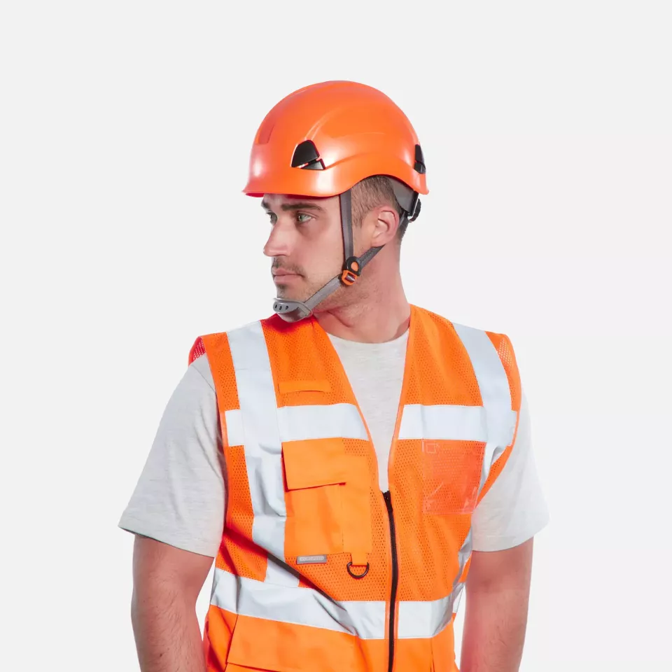 Portwest C496ORR, Madrid Hi-Vis Executive Weste mit Netzeinsatz, Orange, image 2, gallery thumbnail