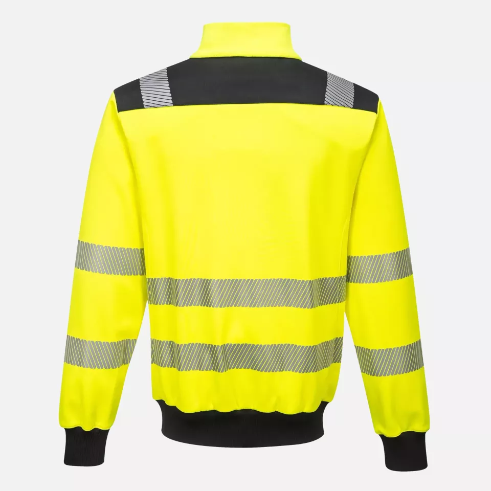 Portwest PW370YBR, PW3 Hi-Vis Sweatshirt mit Reißverschluss, Gelb/Schwarz, image 2, gallery thumbnail