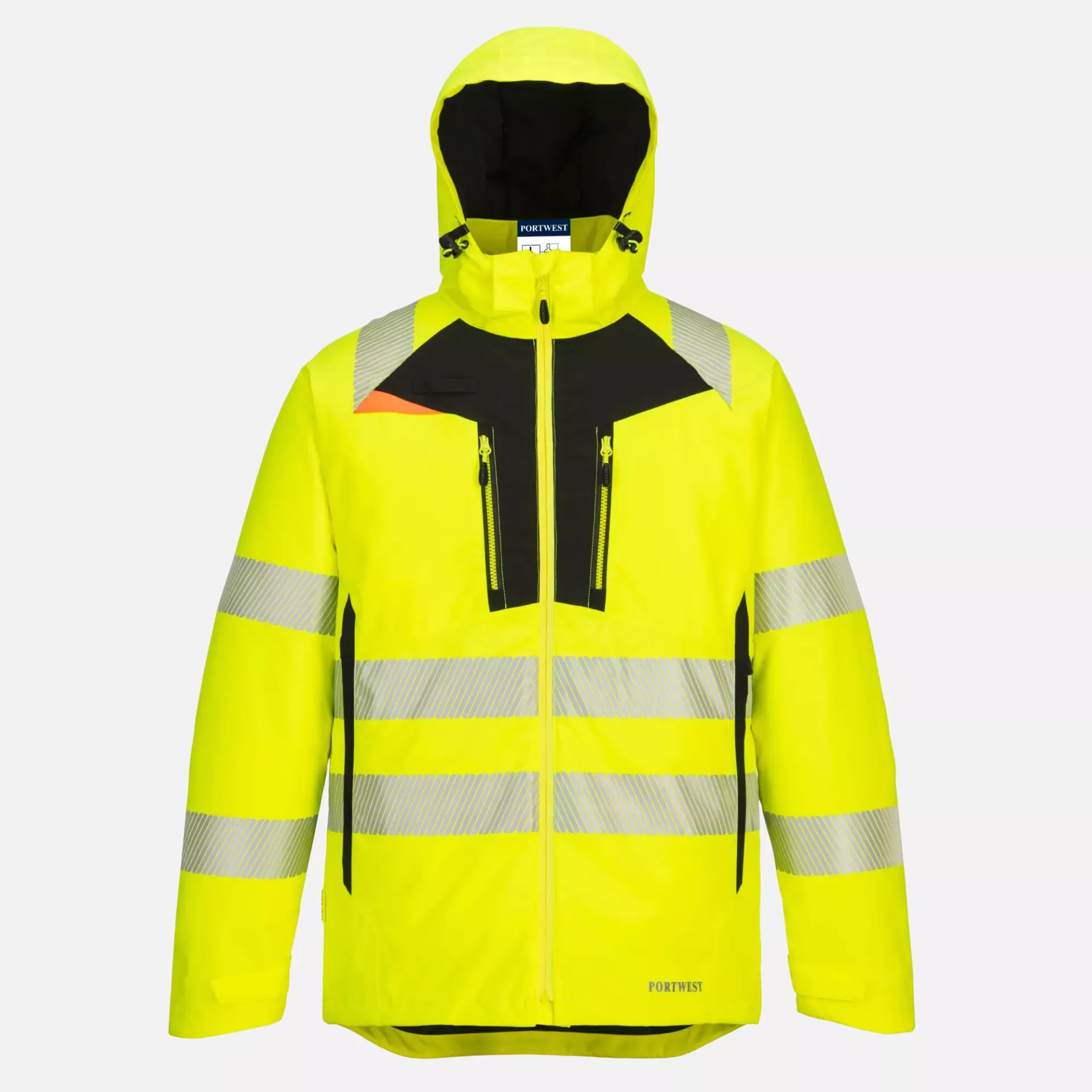 Portwest DX461YBR, DX4 Hi-Vis Winter Jacket, Yellow/Black, image 3