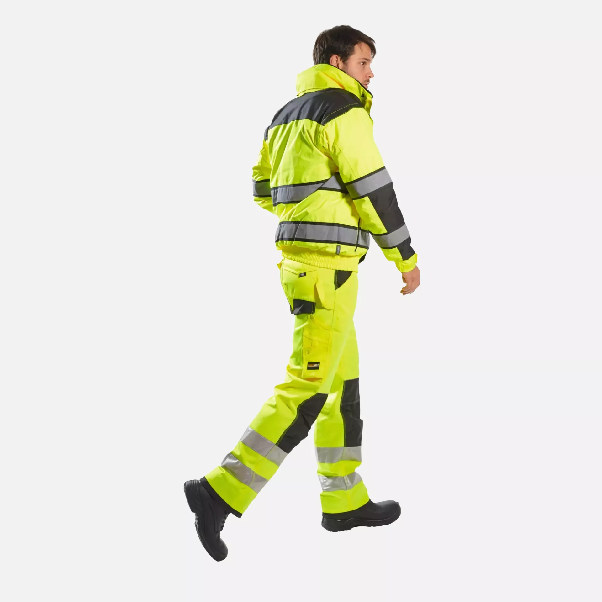 Portwest C466OBR, Hi-Vis 3-in-1 Contrast Winter Bomber Jacket, Orange/Black, image 3
