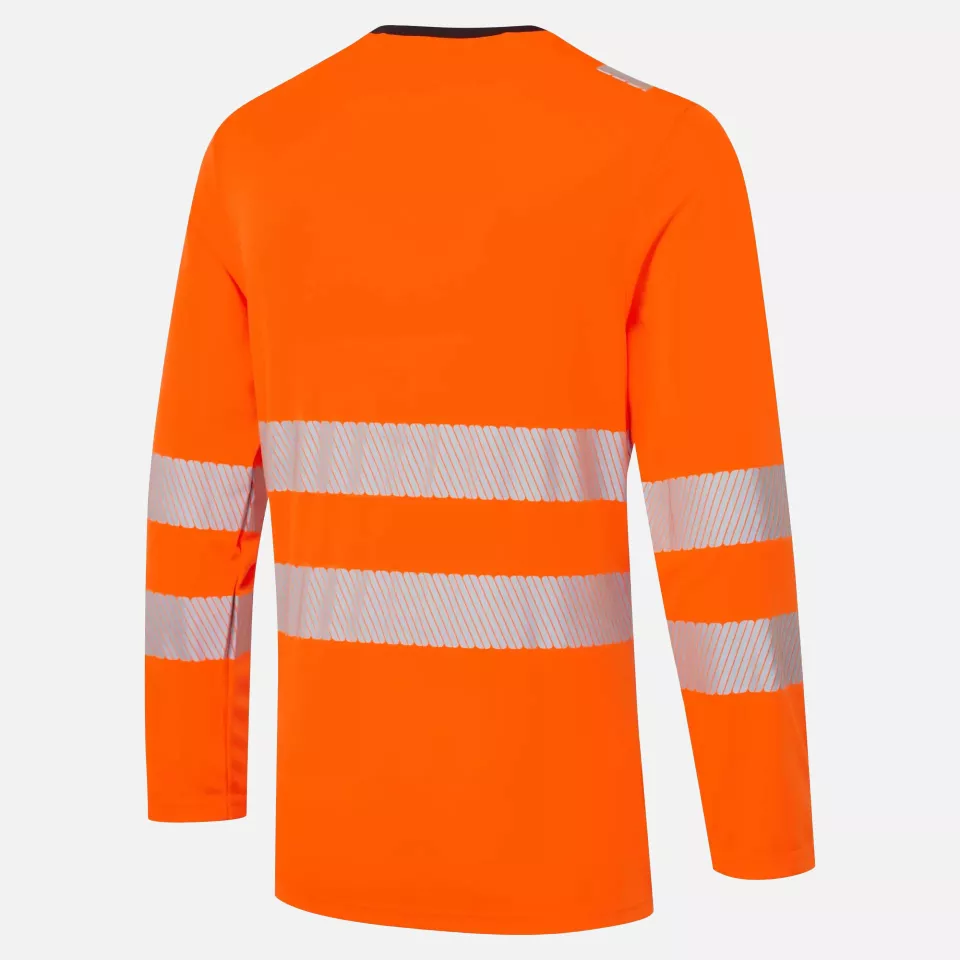 Portwest DX416OBR, DX4 Hi-Vis T-Shirt L/S, Orange/Black, image 2, gallery thumbnail