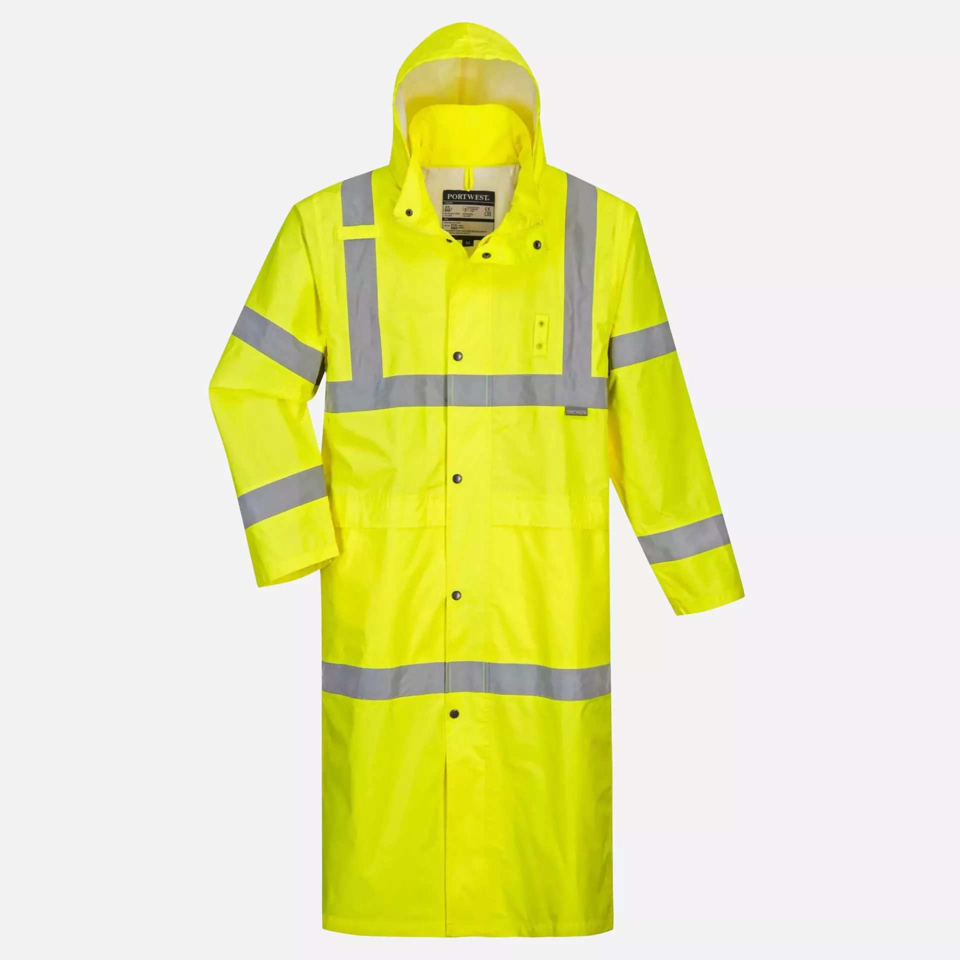 Portwest H445YER, Hi-Vis Rain Coat 122cm, Yellow, image 2
