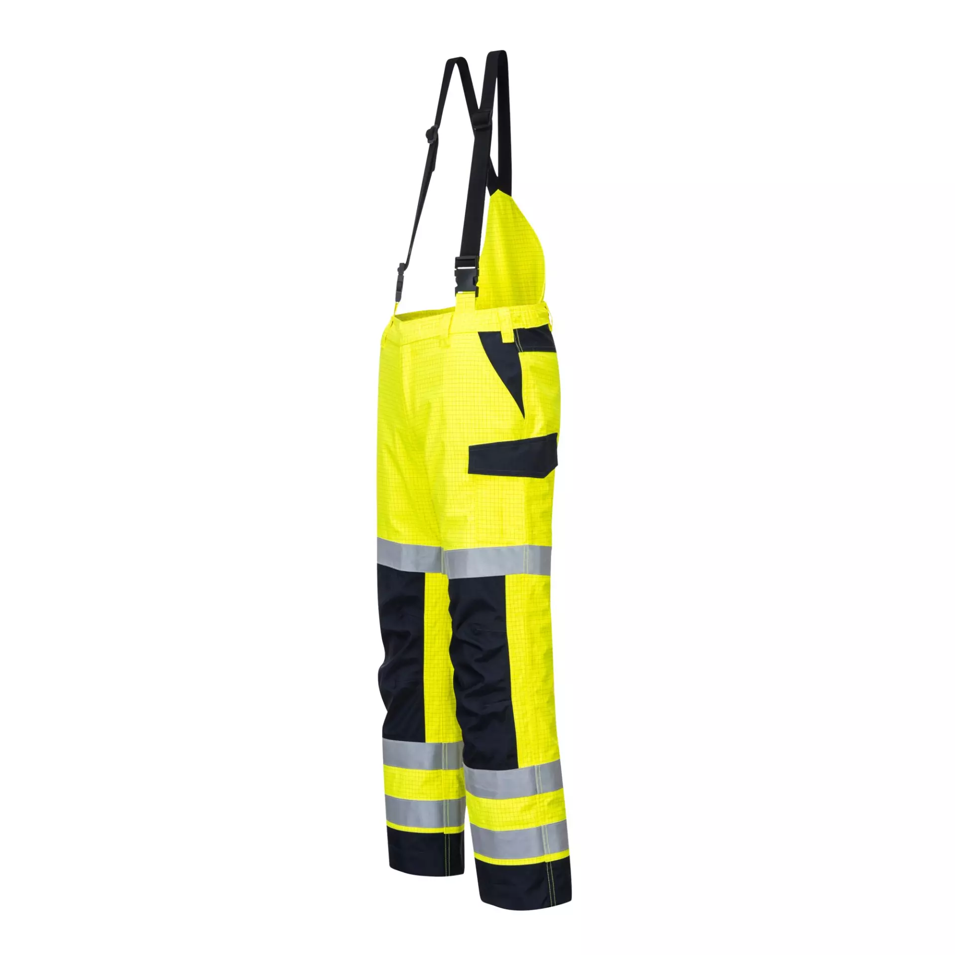 Portwest MV71YNR, Modaflame Rain Multi Norm Arc Trousers, Yellow/Navy, image 4