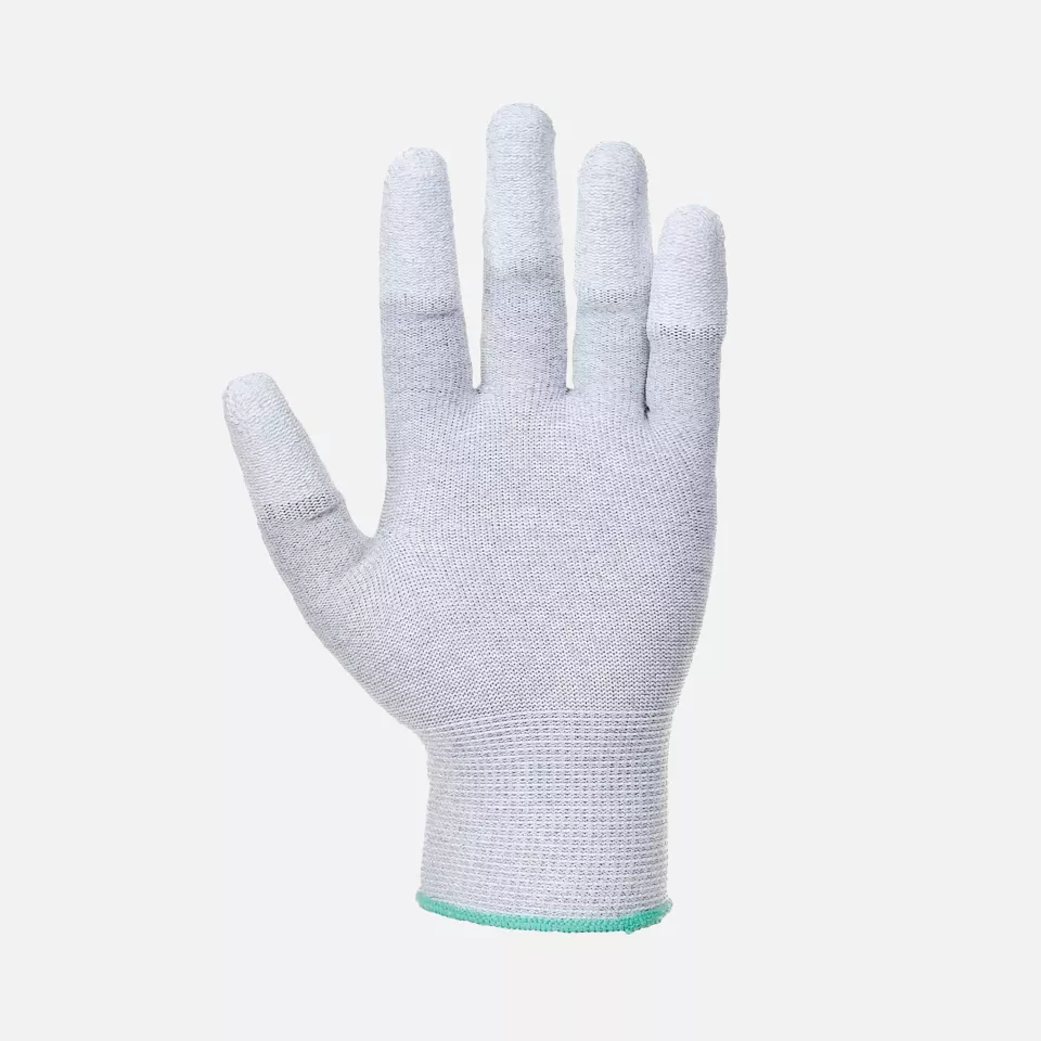 Portwest A198GRR, Antistatic PU Fingertip Glove, Grey, image 2, gallery thumbnail