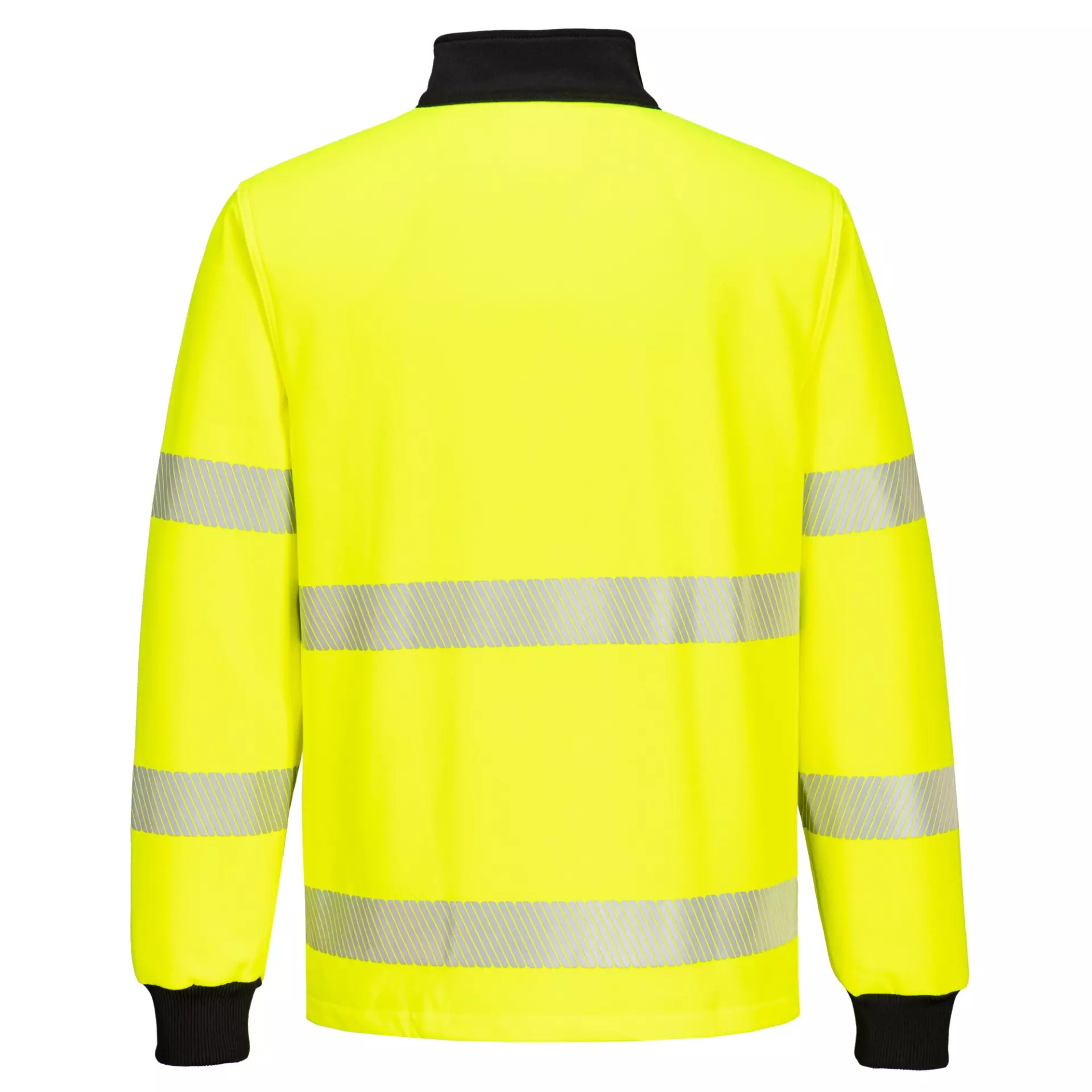 Portwest PW326YBR, PW3 Hi-Vis 1/4 Zip Sweatshirt, Yellow/Black, image 2
